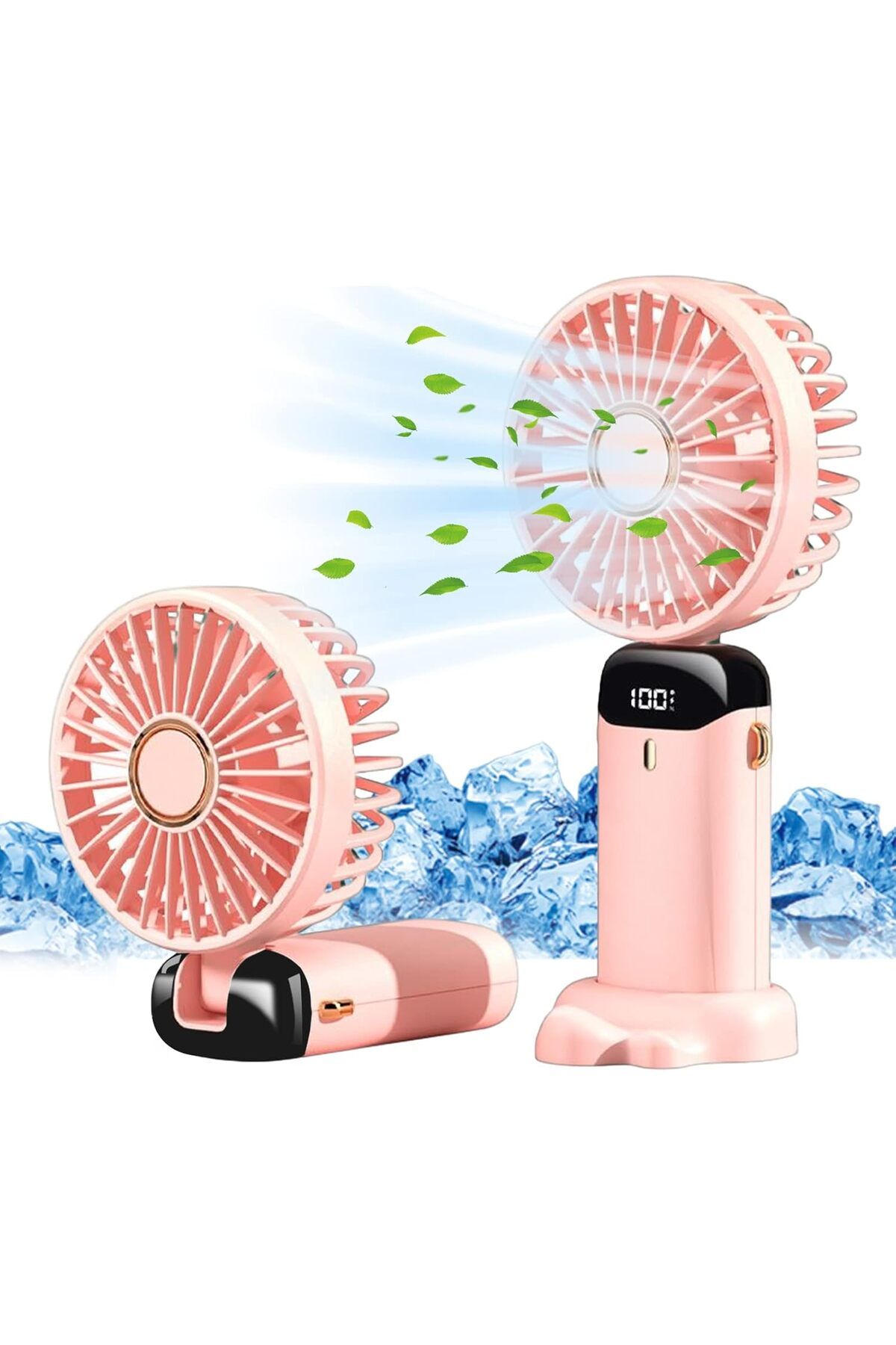 Deppo Trend Şarj Edilebilir iP Askılı Standlı LED Şarj Gösterge Katlanabilir Soğutucu Fan Taşınabilir Vantilatör