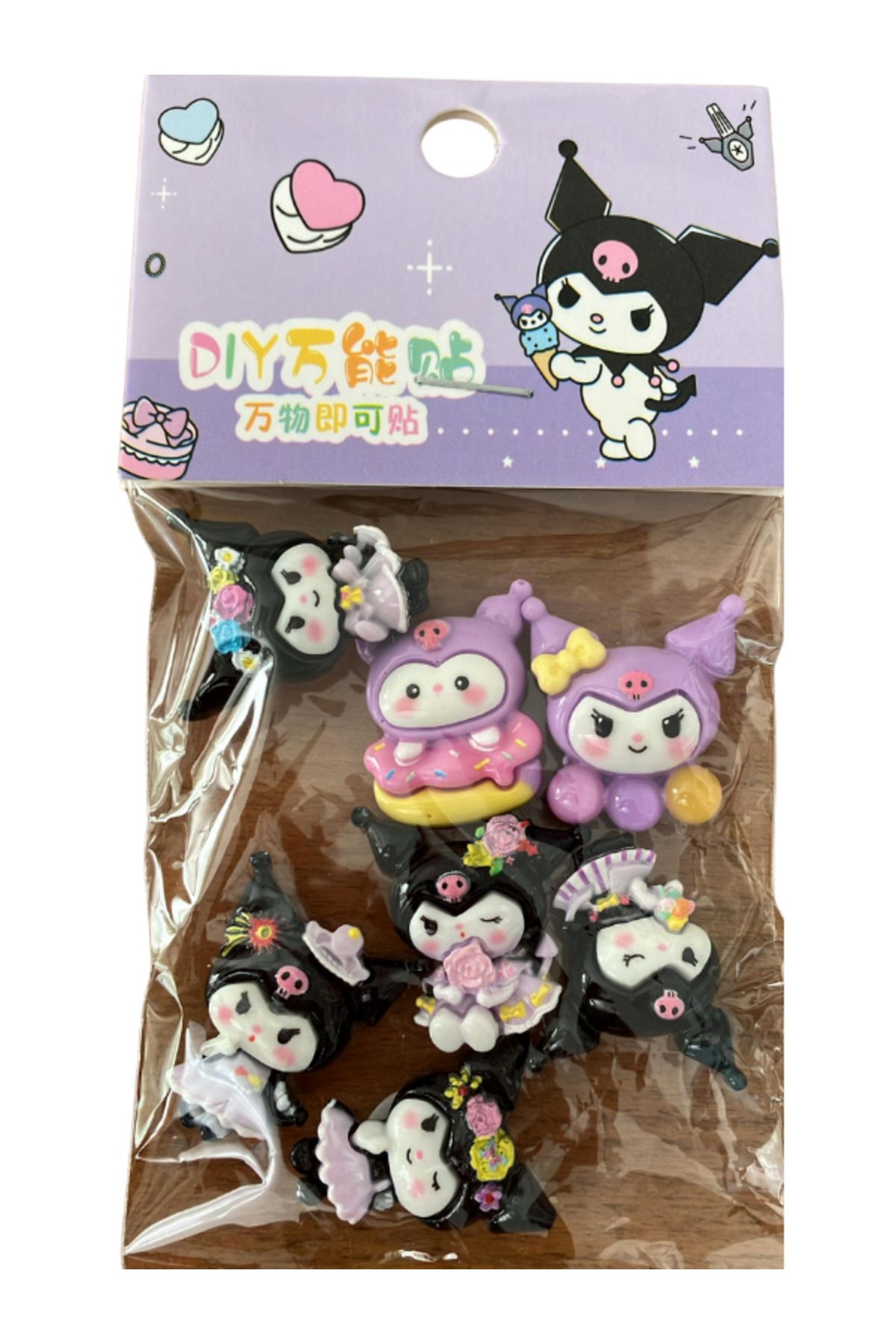 BalonKasaba Kuromi 7'li Paket Telefon, Tablet, Laptop 3D Cam Sticker Süs