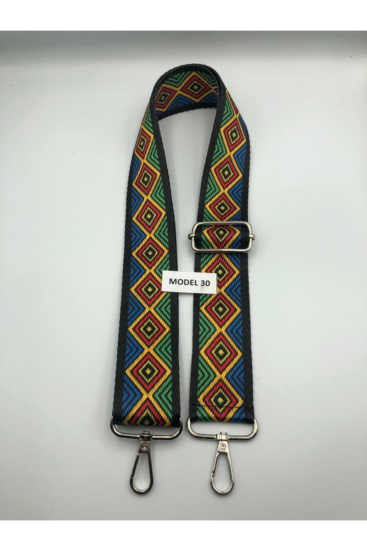 DUCK HOBY Ayarlanabilir Çanta Askısı Çanta Sapı Çanta Aksesuarı 4cm X 120cm Etnik Desen 3
