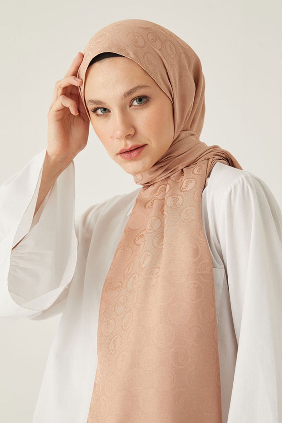 MENESSA İpeksi Jakar Şal Lsy Desen Rose