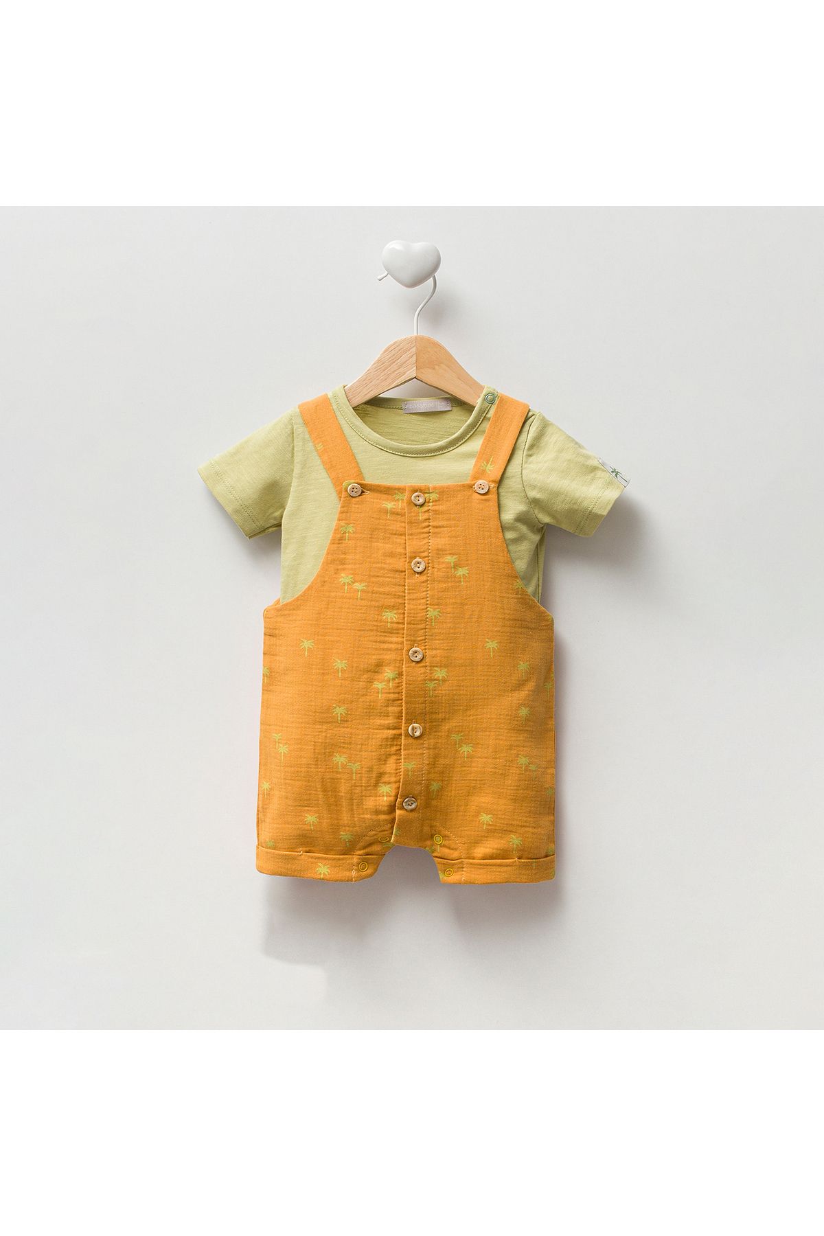 Lina Baby Palmiye Baskılı Müslin Slopet