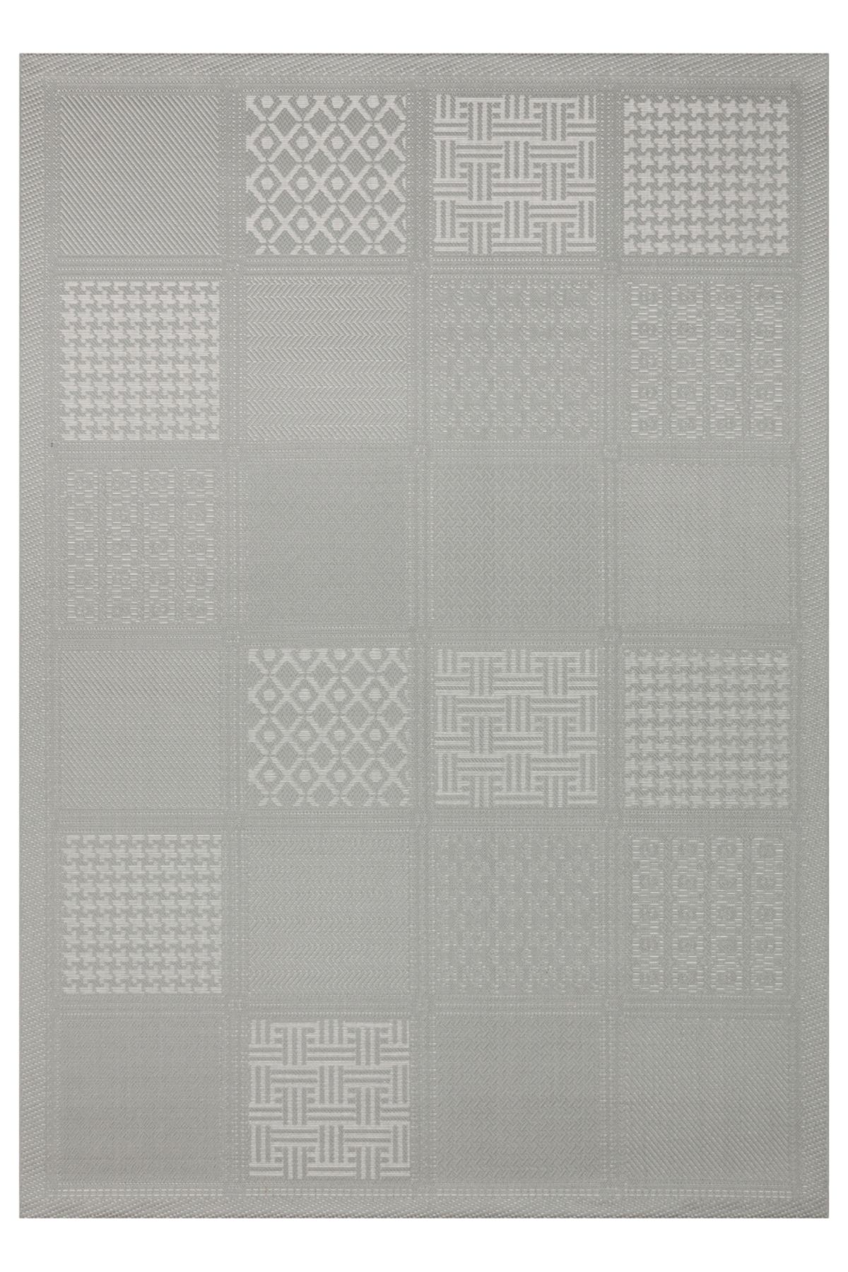 Neşem Halı Boutique Mono Lux MNO LUX 02 Antrasit Yıkanabilir Kaymaz Tabanlı Modern Desenlere Sahip İnce Halı