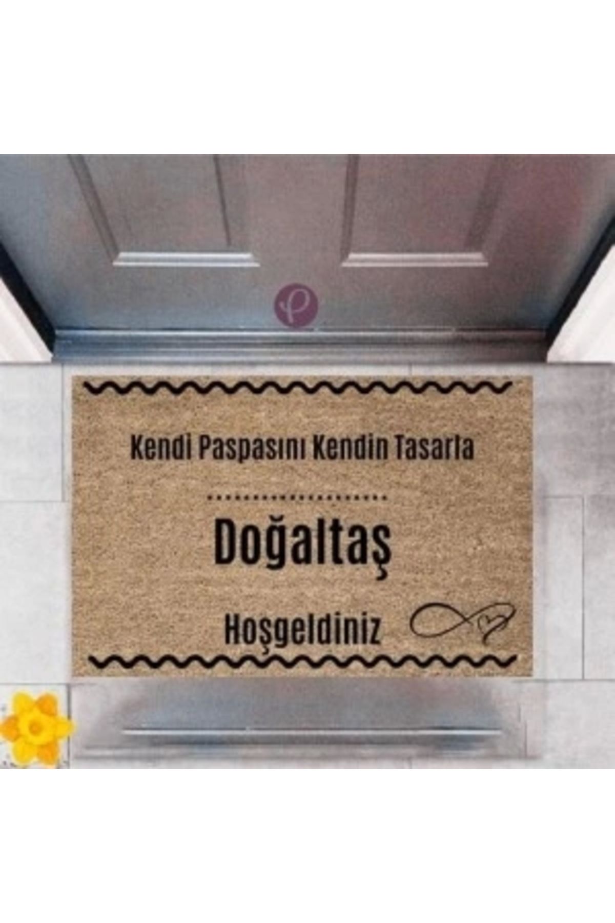 STOREMAX Kapı Önü Paspası Dekoratif Dijital Baskı Doğaltaş P-2516