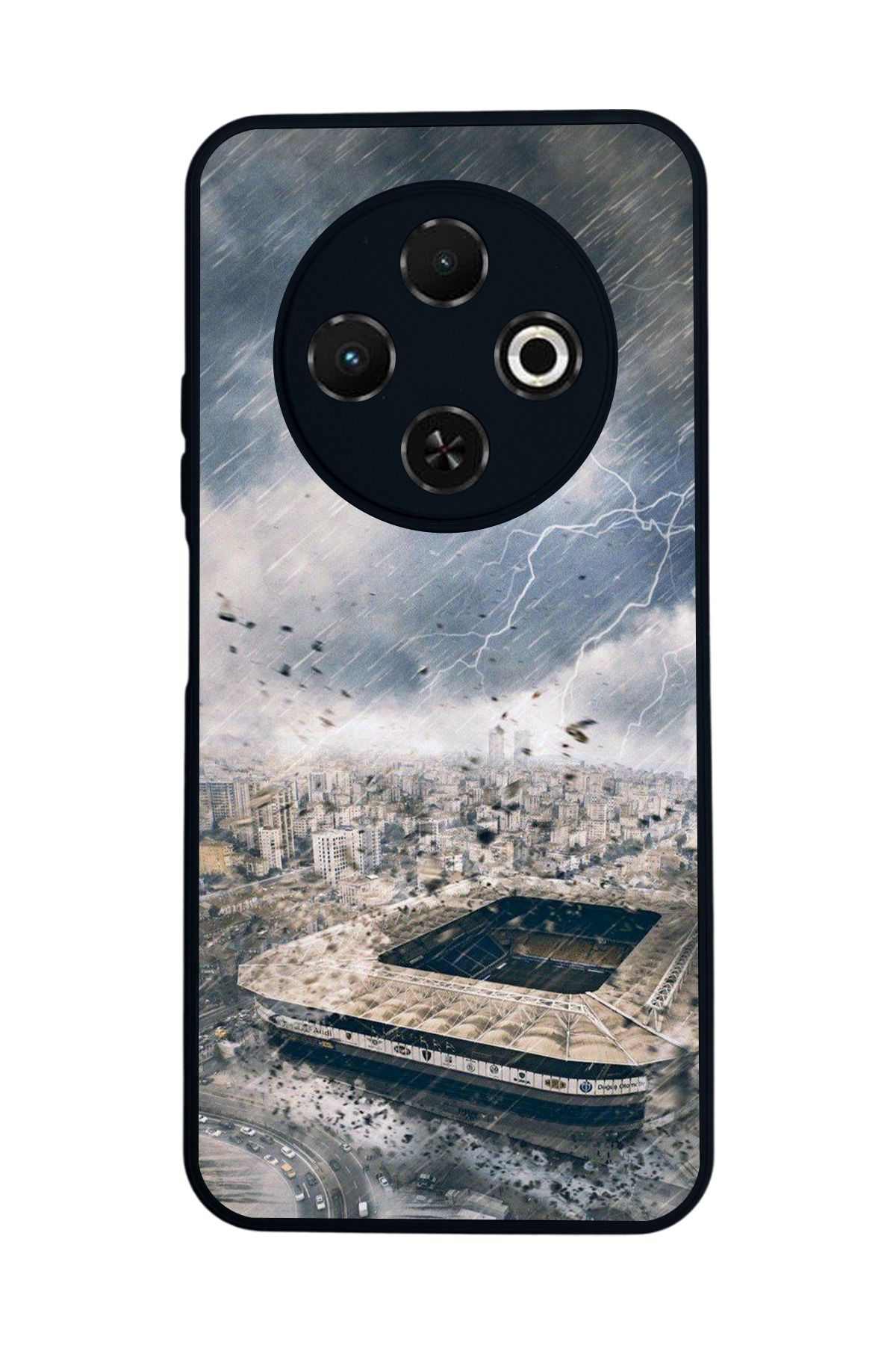 TECNO Spark 30C Mat Uyumlu Siyah Kılıf – Yumuşak Silikon, Koruyucu, Şok Emici Kapak