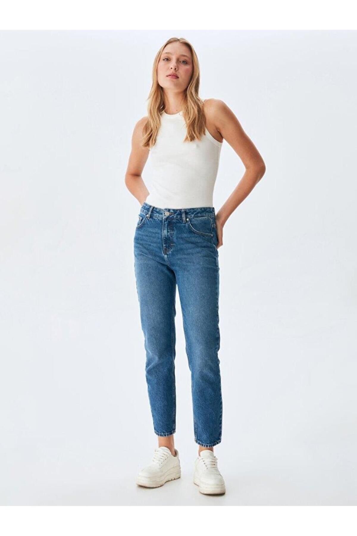 Ltb Lavına X SATRIA Yüksek Bel Mom Jean Pantolon 10095123315401