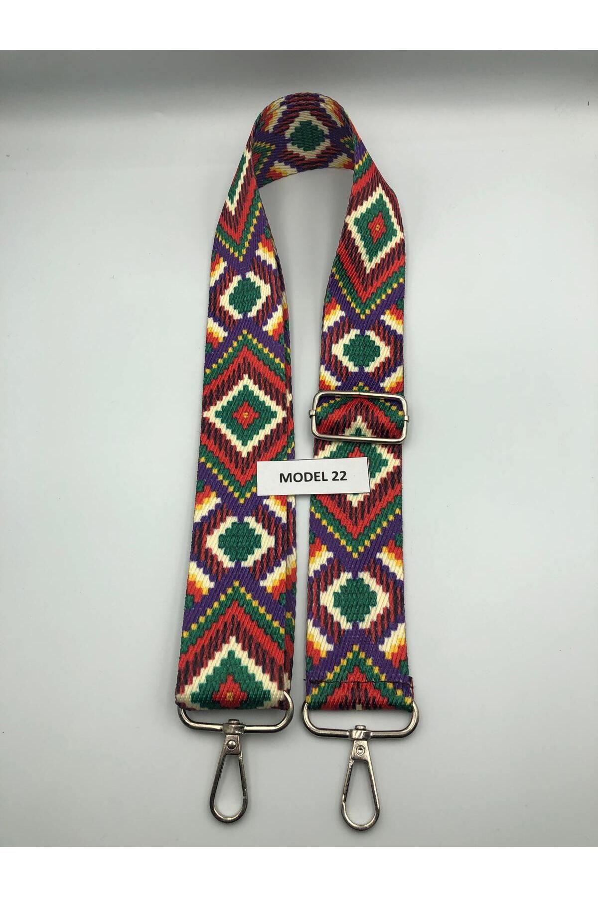 DUCK HOBY Ayarlanabilir Çanta Askısı Çanta Sapı Çanta Aksesuarı 4cm X 120cm Etnik Desen 2