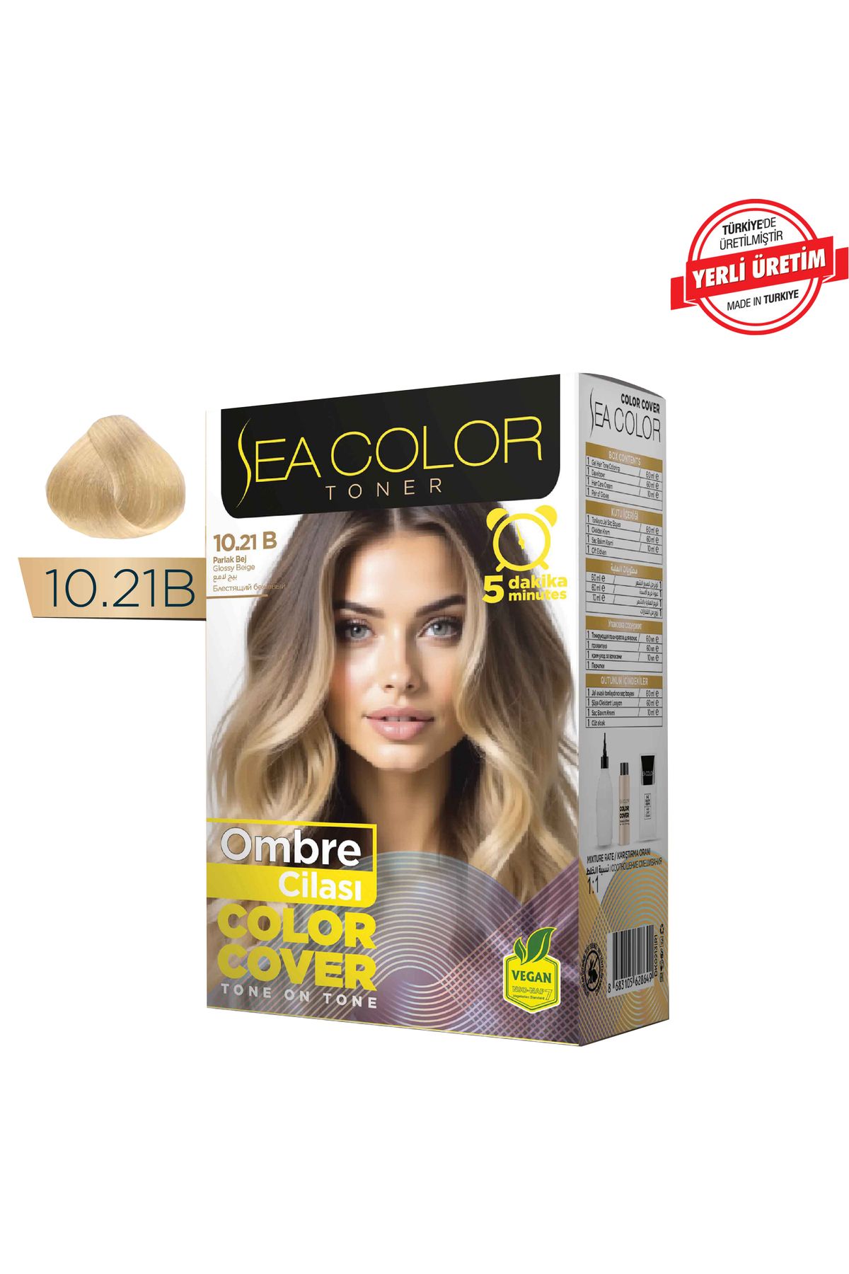 Sea Color TONER Ombre Cilası Tonlayıcı Saç Jel Boyası Color Cover 4 HARİKA RENK