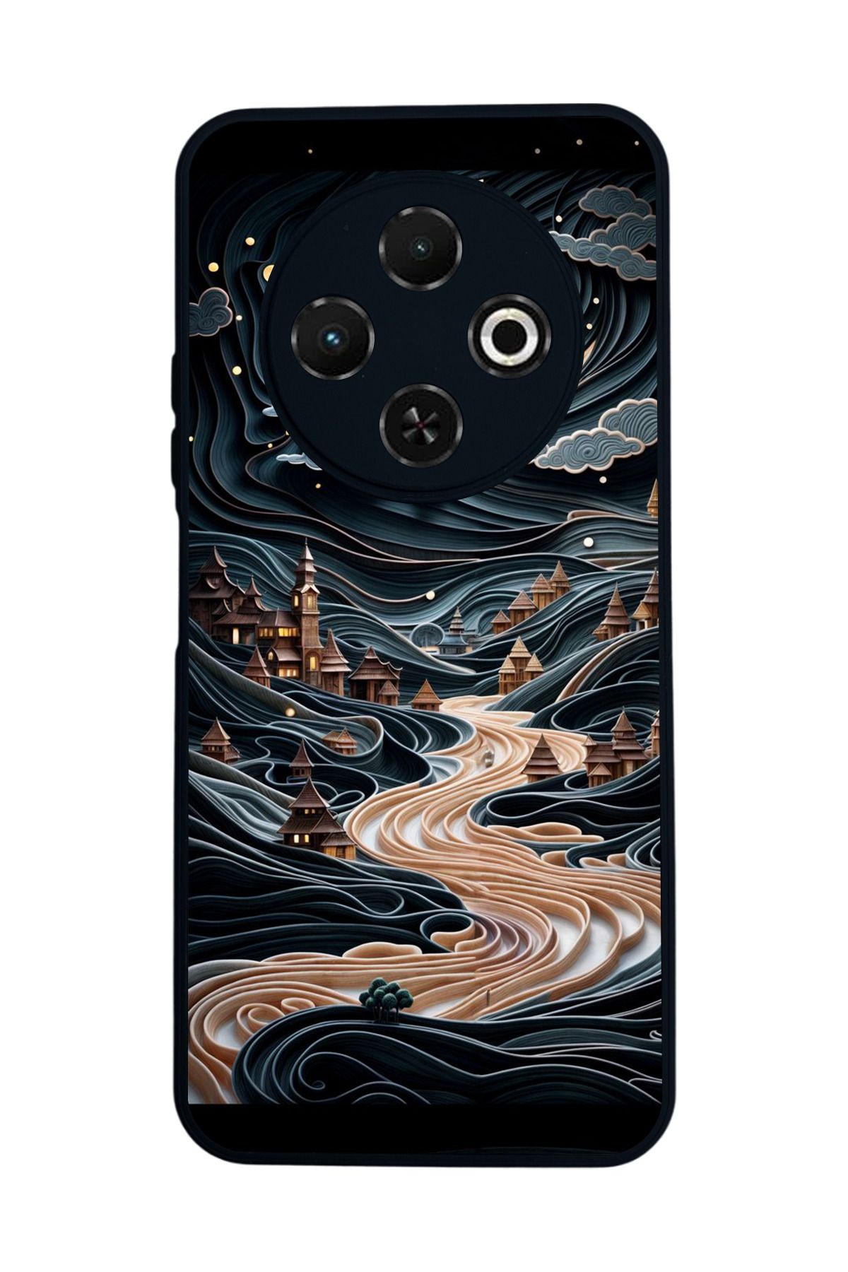 TECNO Spark 30C Mat Uyumlu Siyah Kılıf – Yumuşak Silikon, Koruyucu, Şok Emici Kapak