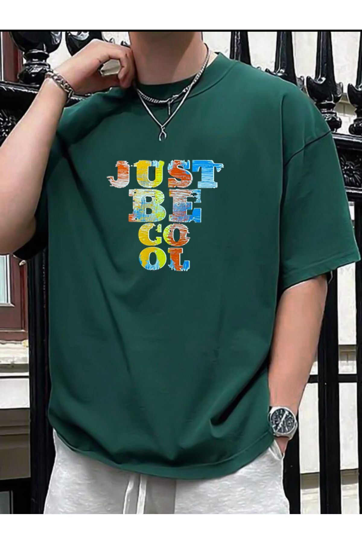 Hunors Sportswear & Company Unisex Just Be Cool Baskılı Tshirt