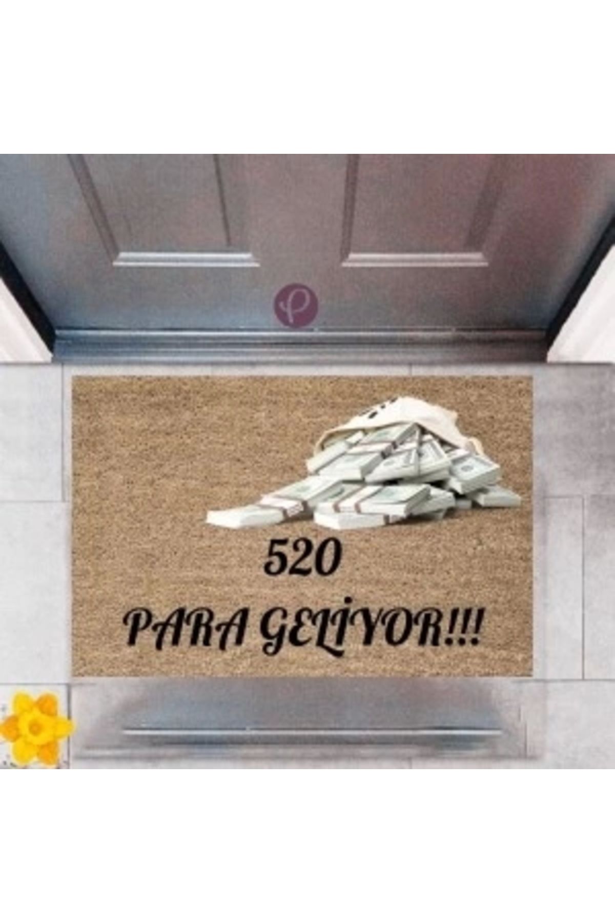 STOREMAX Kapı Önü Paspası Dekoratif Dijital Baskı 520 Para P-2479