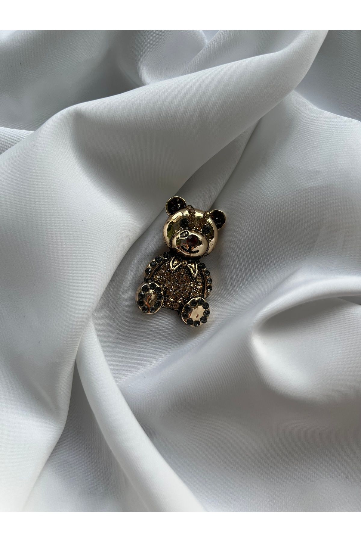 ALİA Broş teddy figür gold altın kaplama