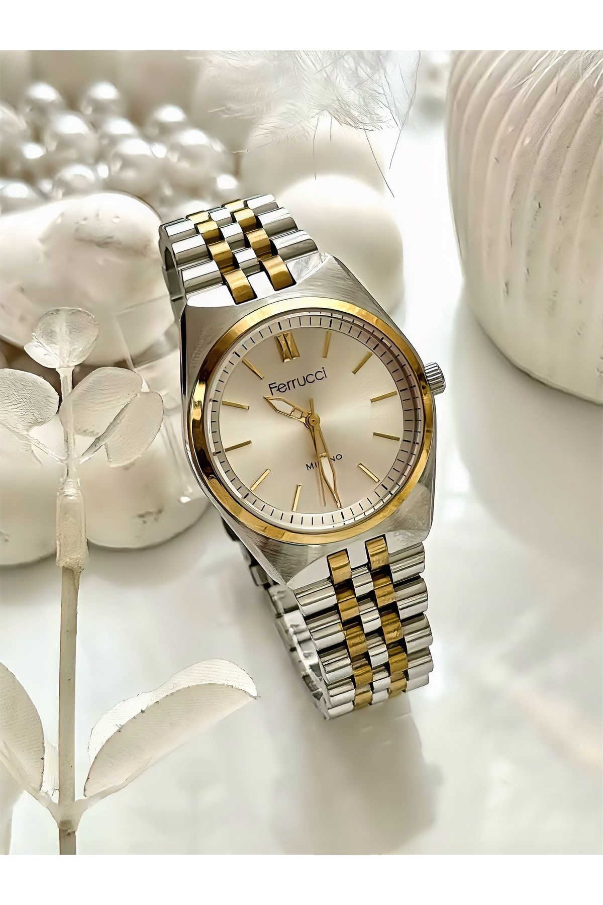 Ferrucci FERRUCCİ-(GOLD&GÜMÜŞ) kadın kol saati