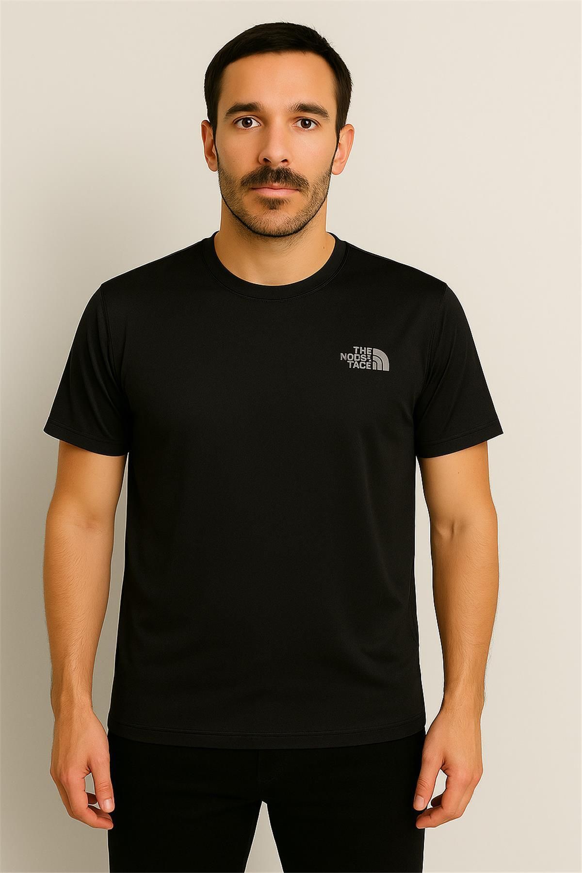 NORTHFACE BİSİKLET YAKA ERKEK T-SHİRT SİYAH
