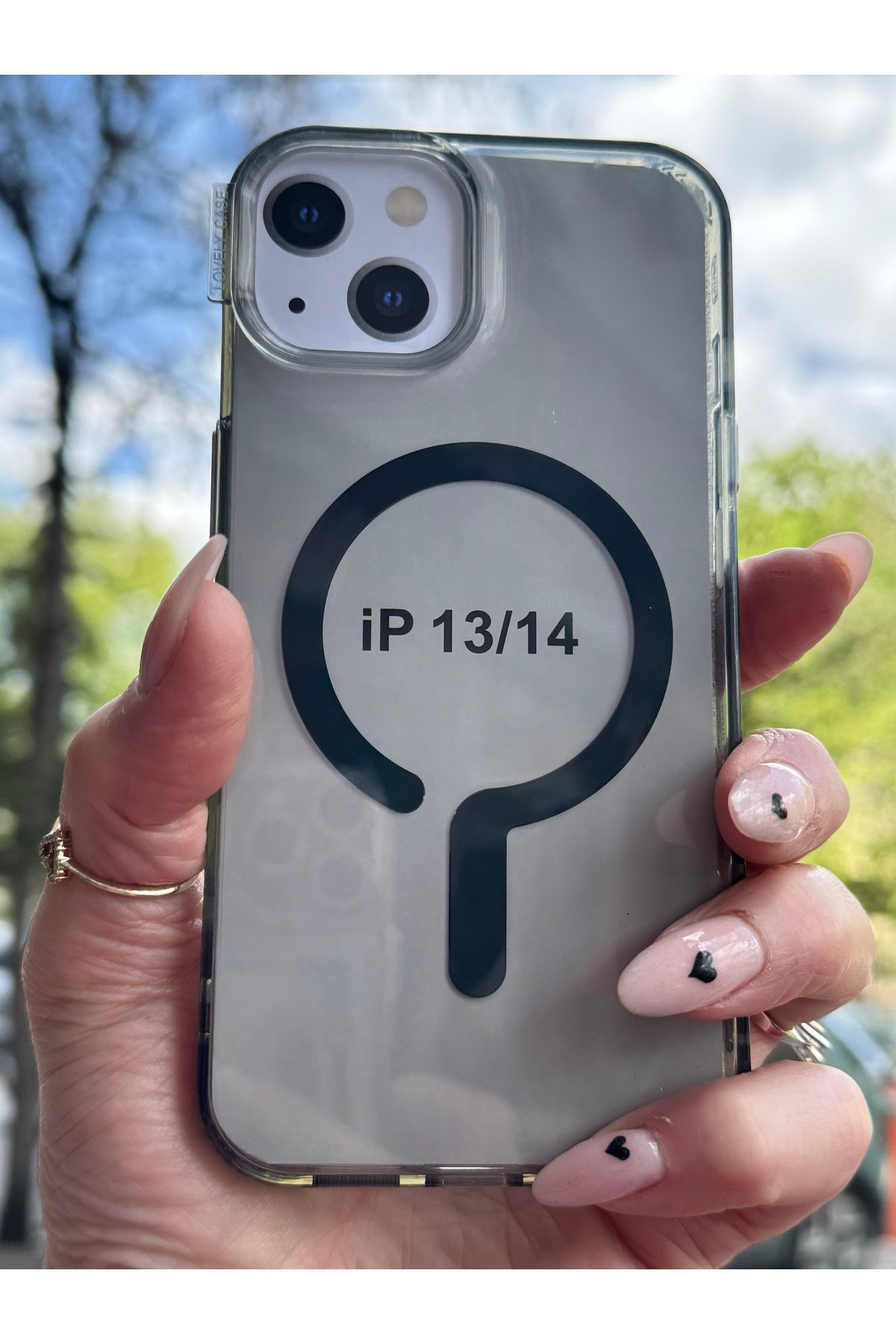DÜNYA AKSESUAR iPhone 13 uyumlu renkli şeffaf megsafe şarj tam koruma sert silikon kılıf
