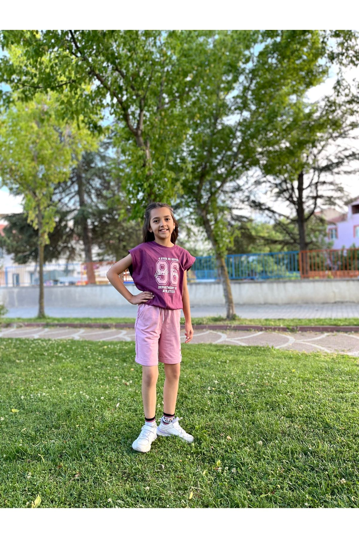 Kocaman Bebe Girls Team Baskılı Kız Çocuk Şortlu Takım