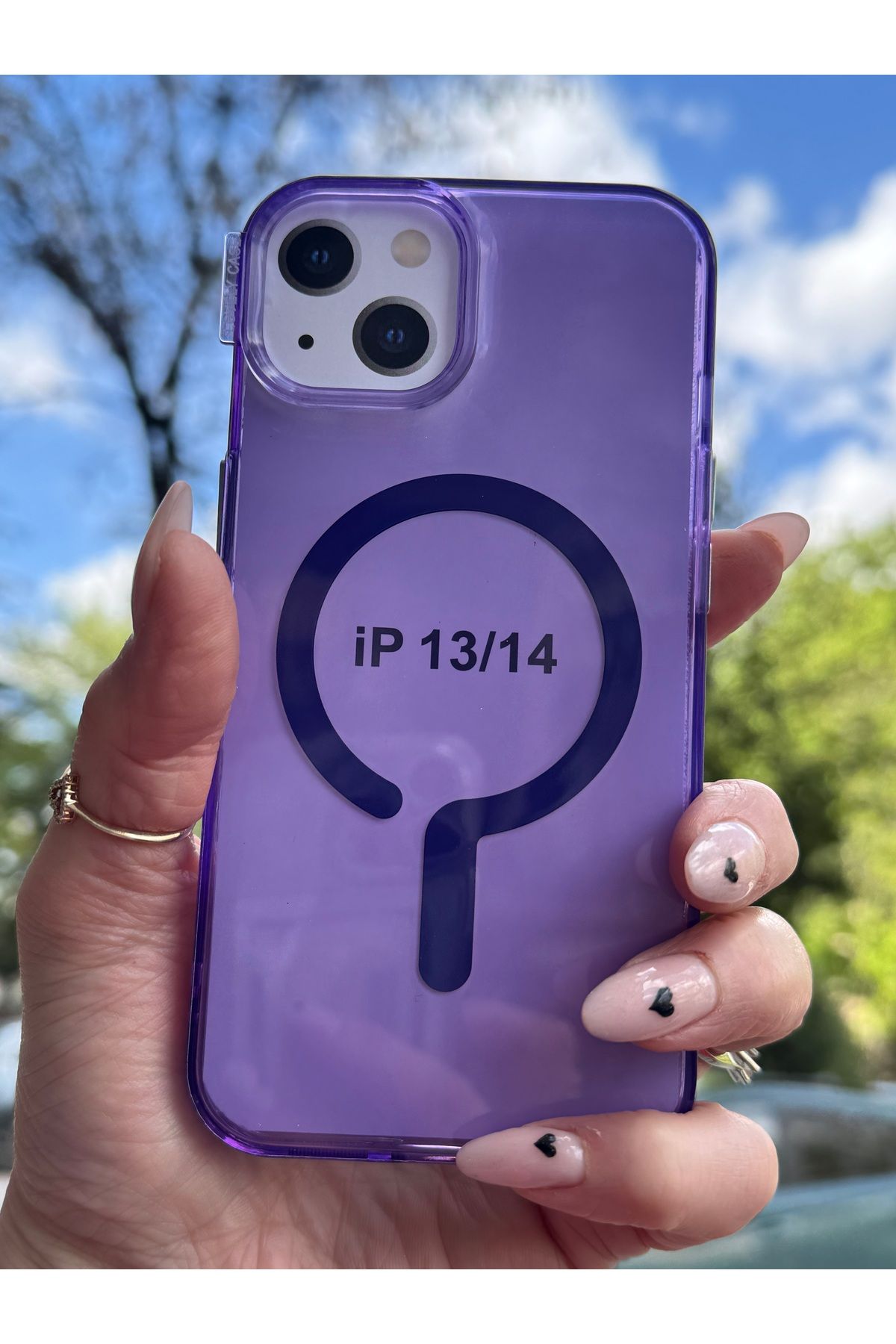 DÜNYA AKSESUAR iPhone 13 uyumlu renkli şeffaf megsafe şarj tam koruma sert silikon kılıf