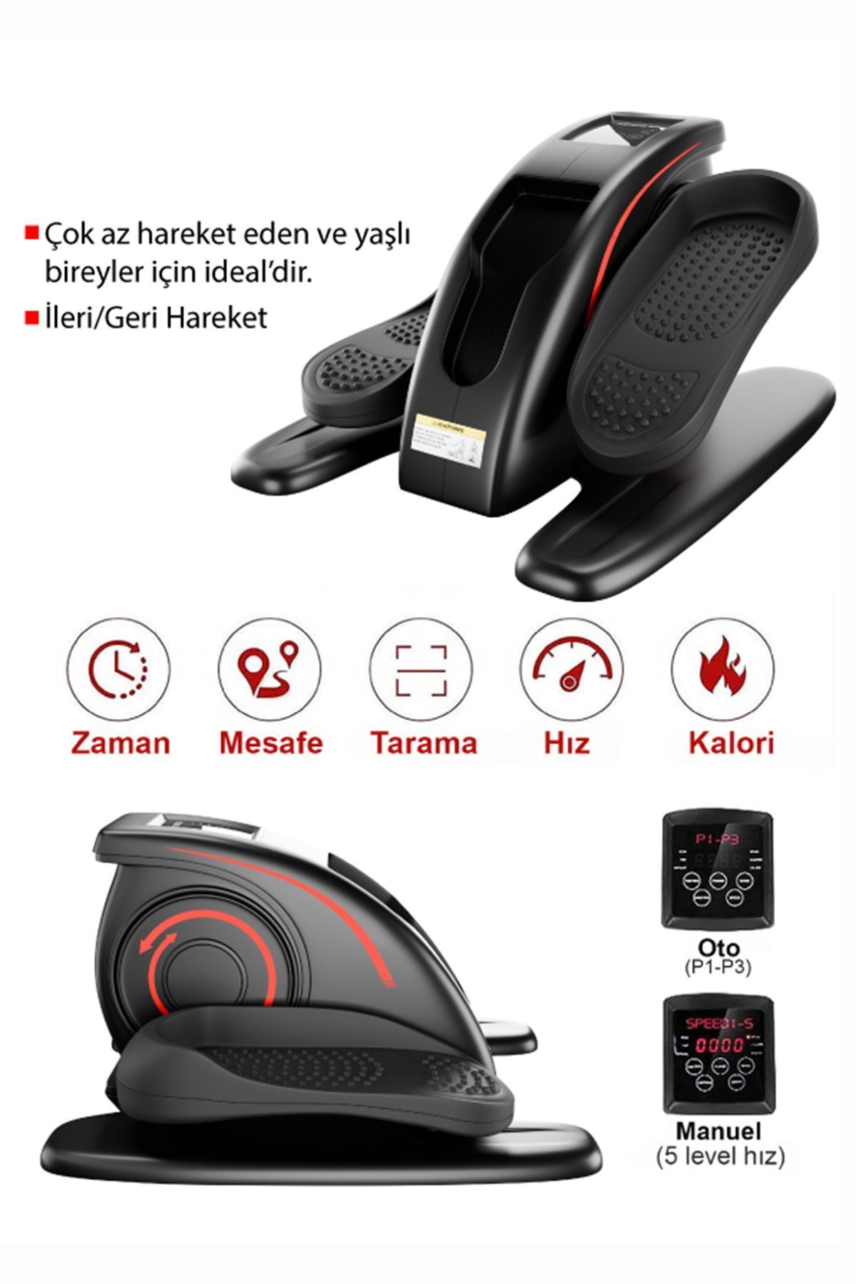 SerenityHaven Vibrolegs Eliptik Kondisyon Bisikleti - Egzersiz Aleti - Alman Tasarım - Ayak Masaj Aleti