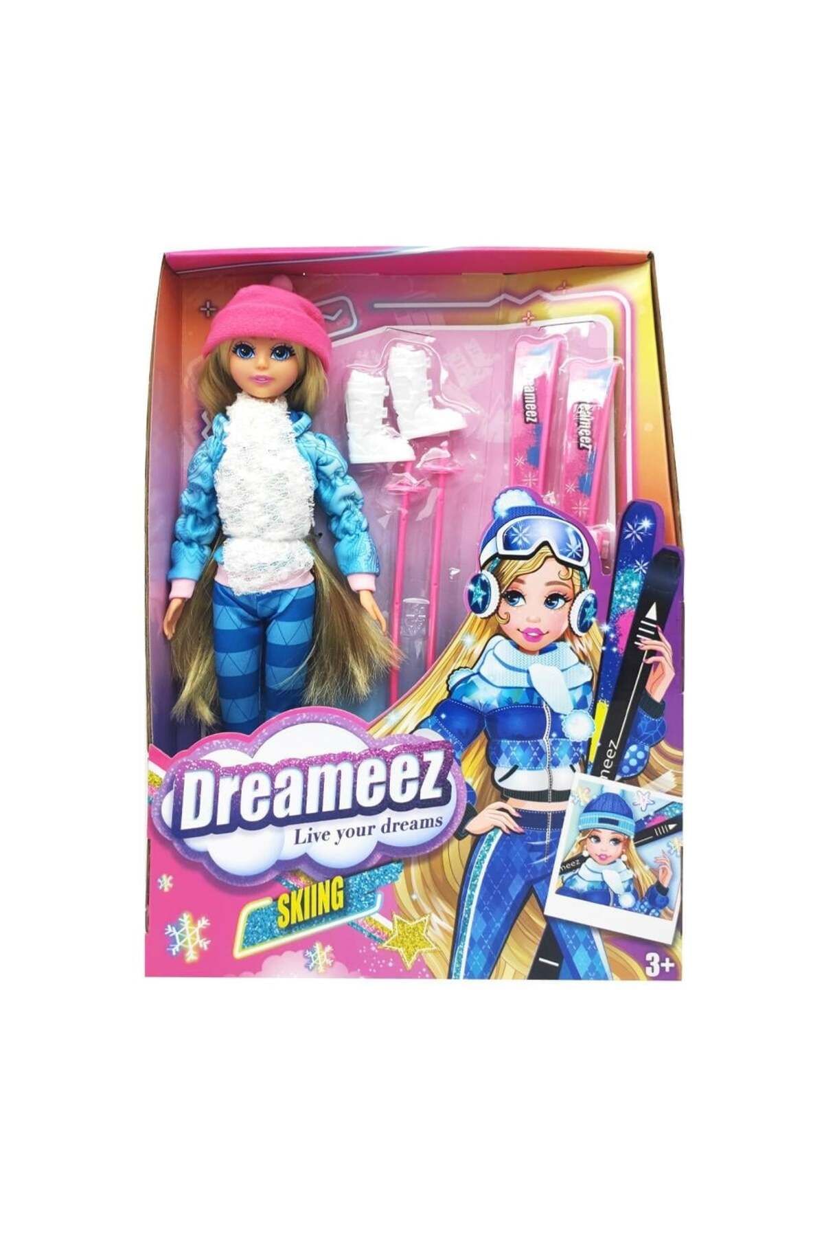 FELİTE Dreameez Bebek Ve Kayak Seti 01081030 33 Cm boyunda