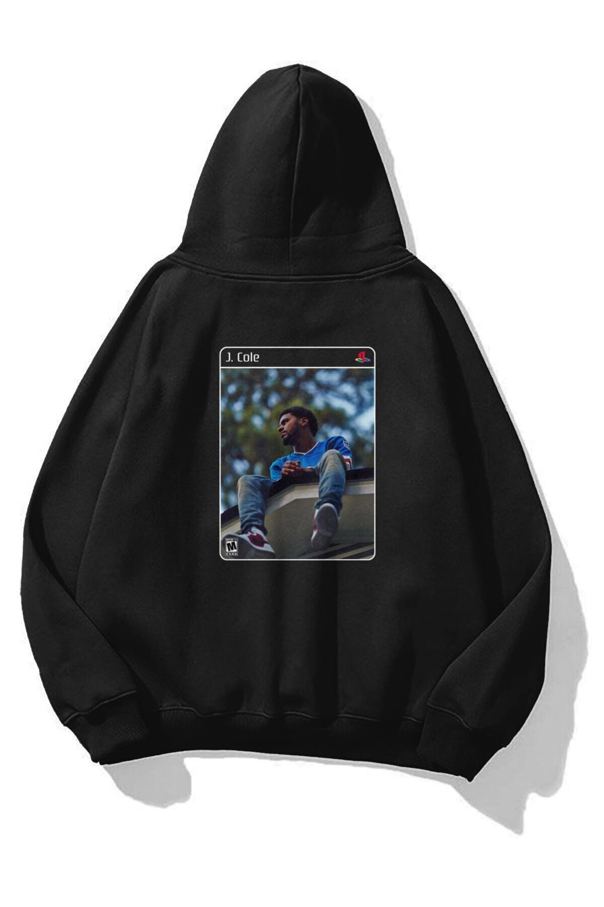 Boi Unisex J.Cole Forest Hills PS2 Sweatshirt Siyah