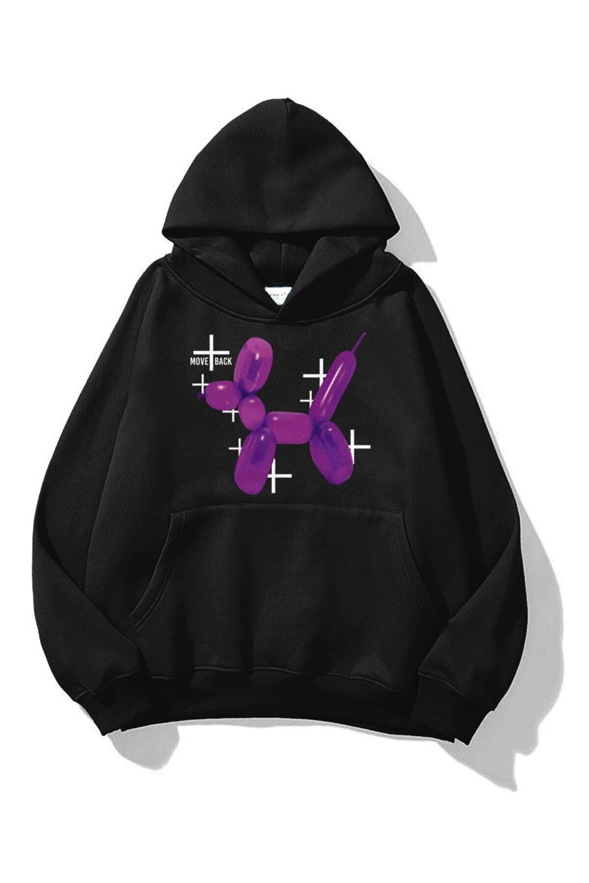 Boi Unisex Move Back Sweatshirt Siyah