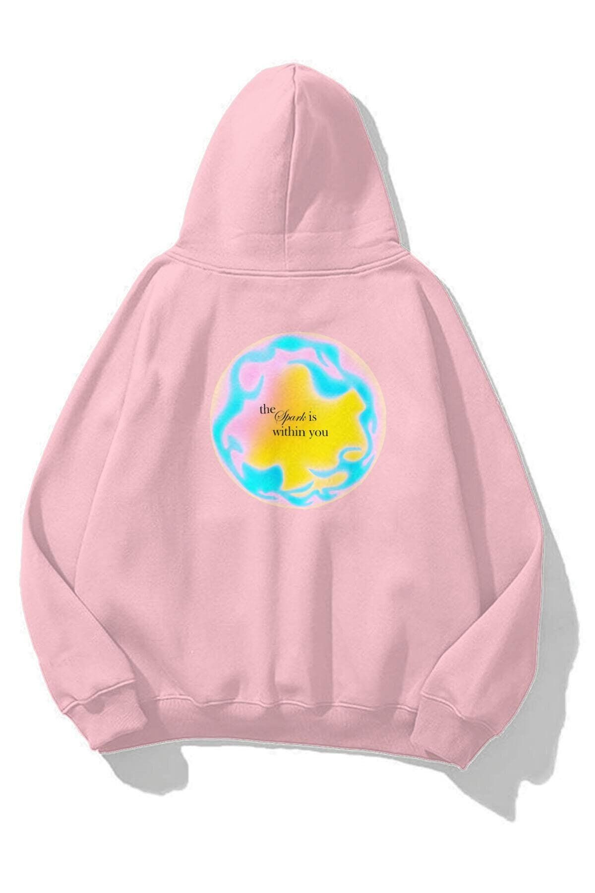 Boi Unisex The Spark Sweatshirt Pembe