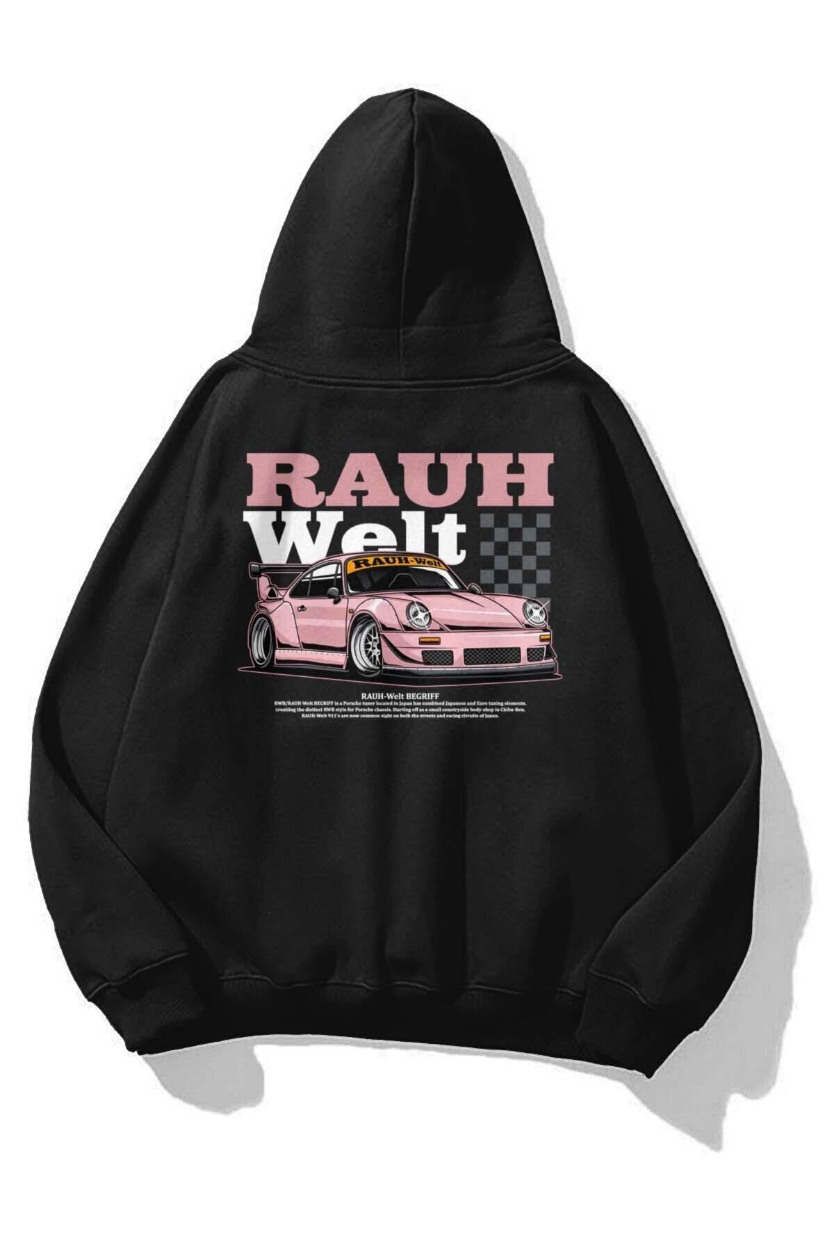 Boi Unisex Rauh Welt Sweatshirt Siyah