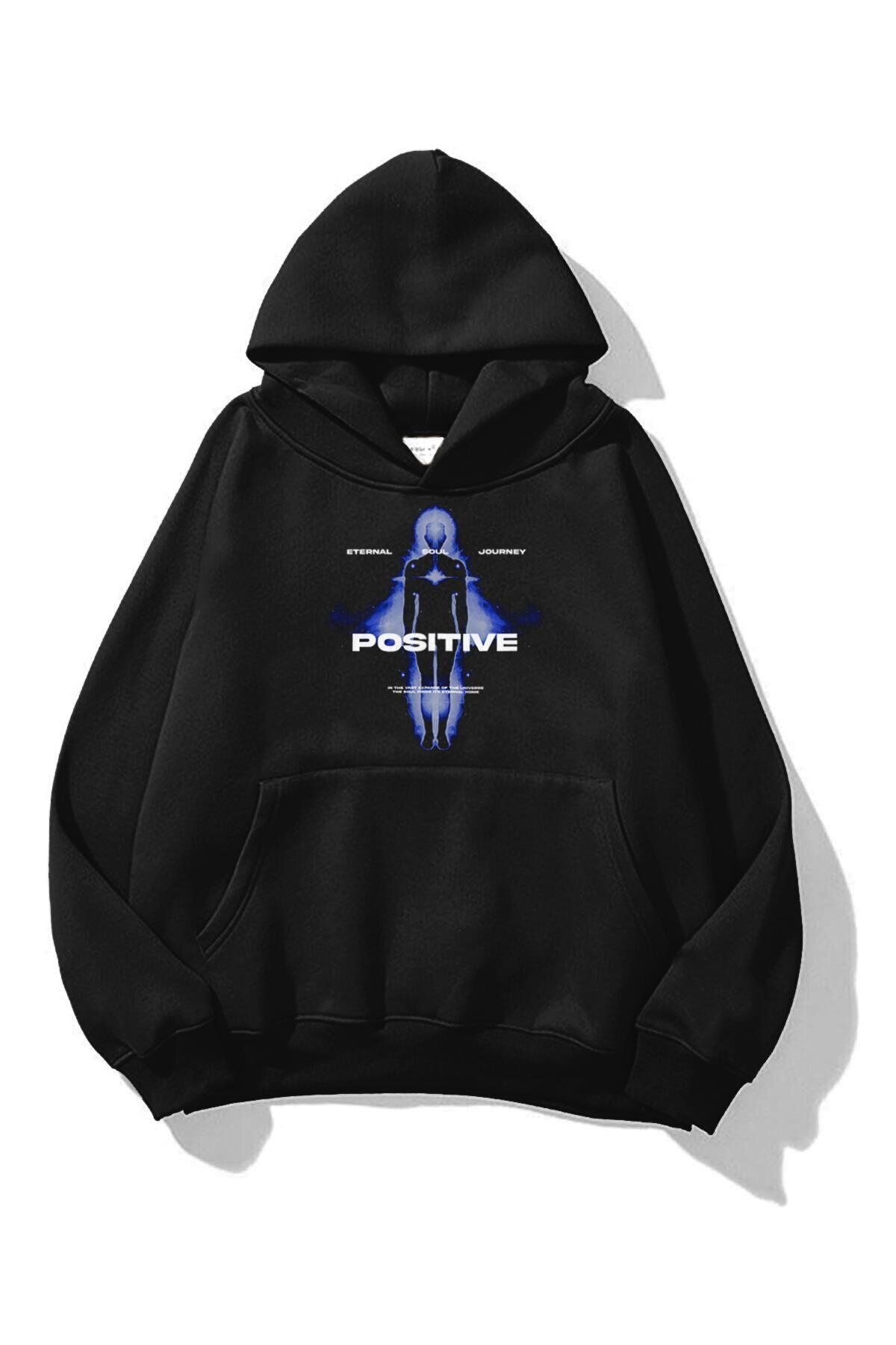 Boi Unisex Positive Sweatshirt Siyah