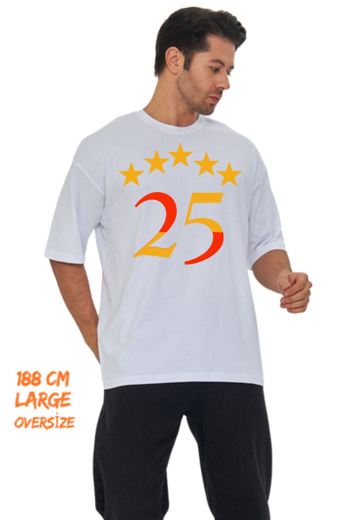 pxm DTF Baskılı Regular Tişört- Unisex "5 Yıldız"