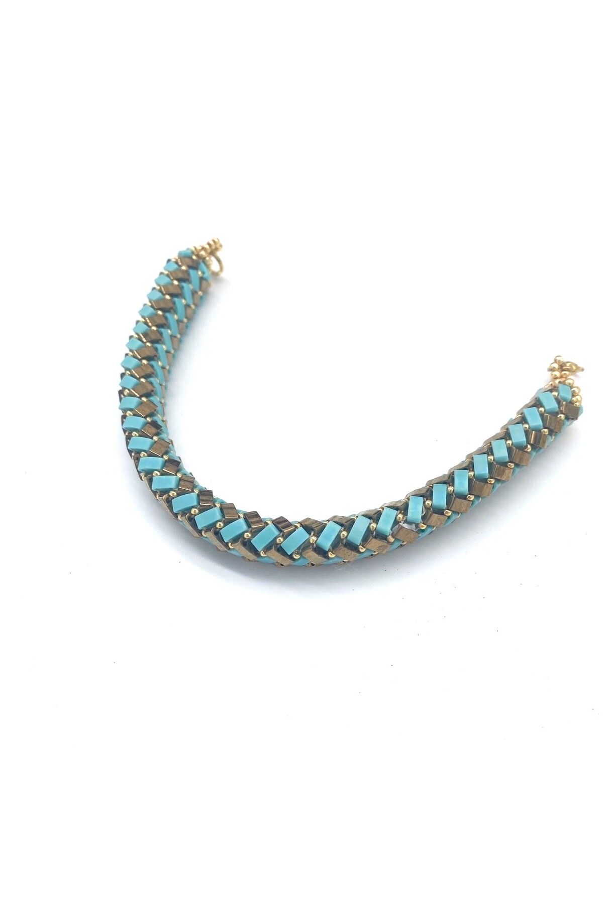 iz jewelry MİYUKİ TİLA BONCUKLU GÜMÜŞ BİLEKLİK