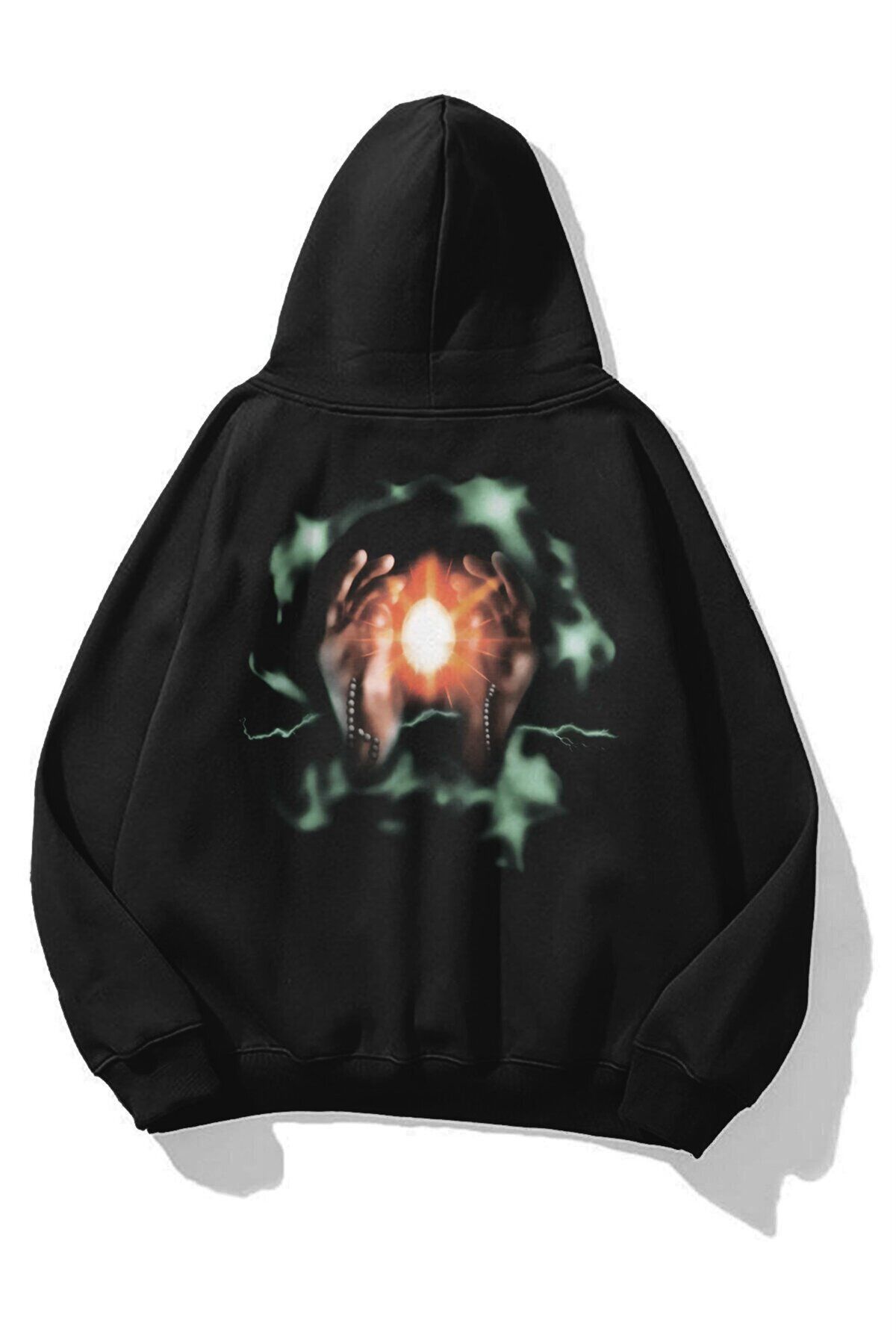 Boi Unisex Utopia Pray Travis Scott Sweatshirt Hoodie Siyah