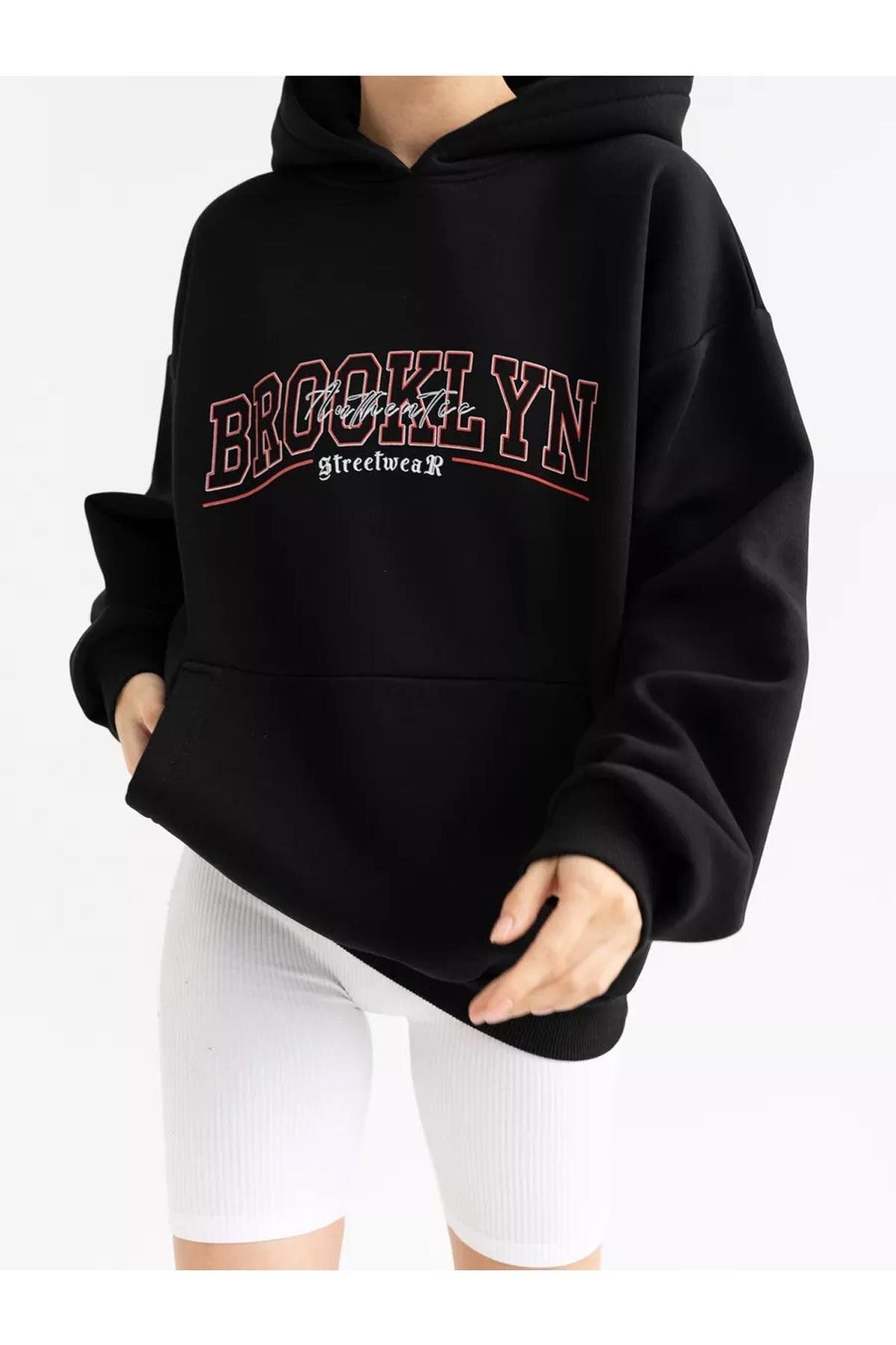 Boi Unisex Brooklyn Sweatshirt Siyah