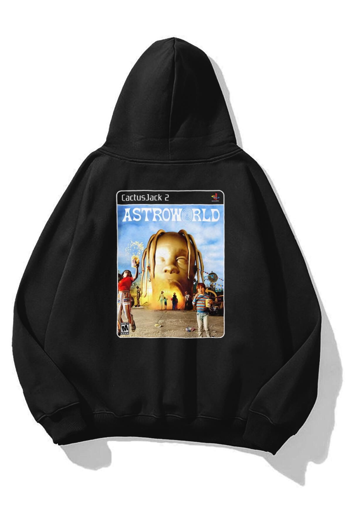 Boi Unisex Ps2 Astroworld Sweatshirt Siyah