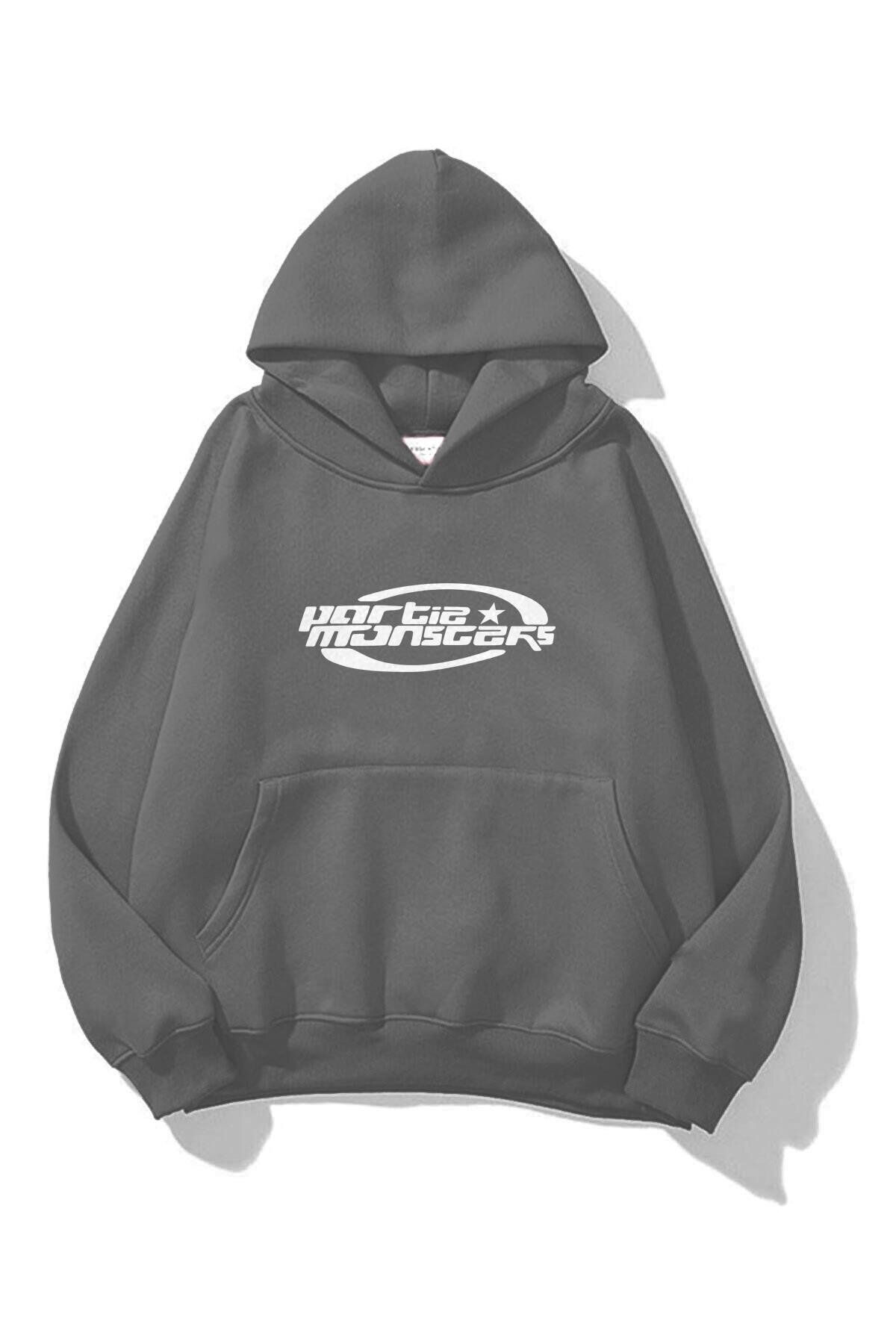 Boi Unisex Partie Monster Sweatshirt Antrasit