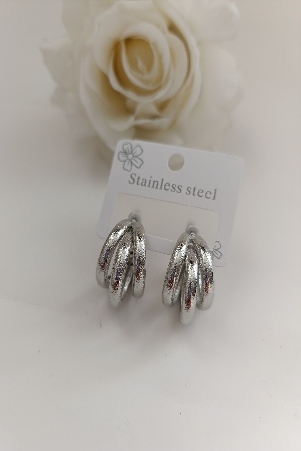 MARZELLA ACCESSORİES çelik silver küpe
