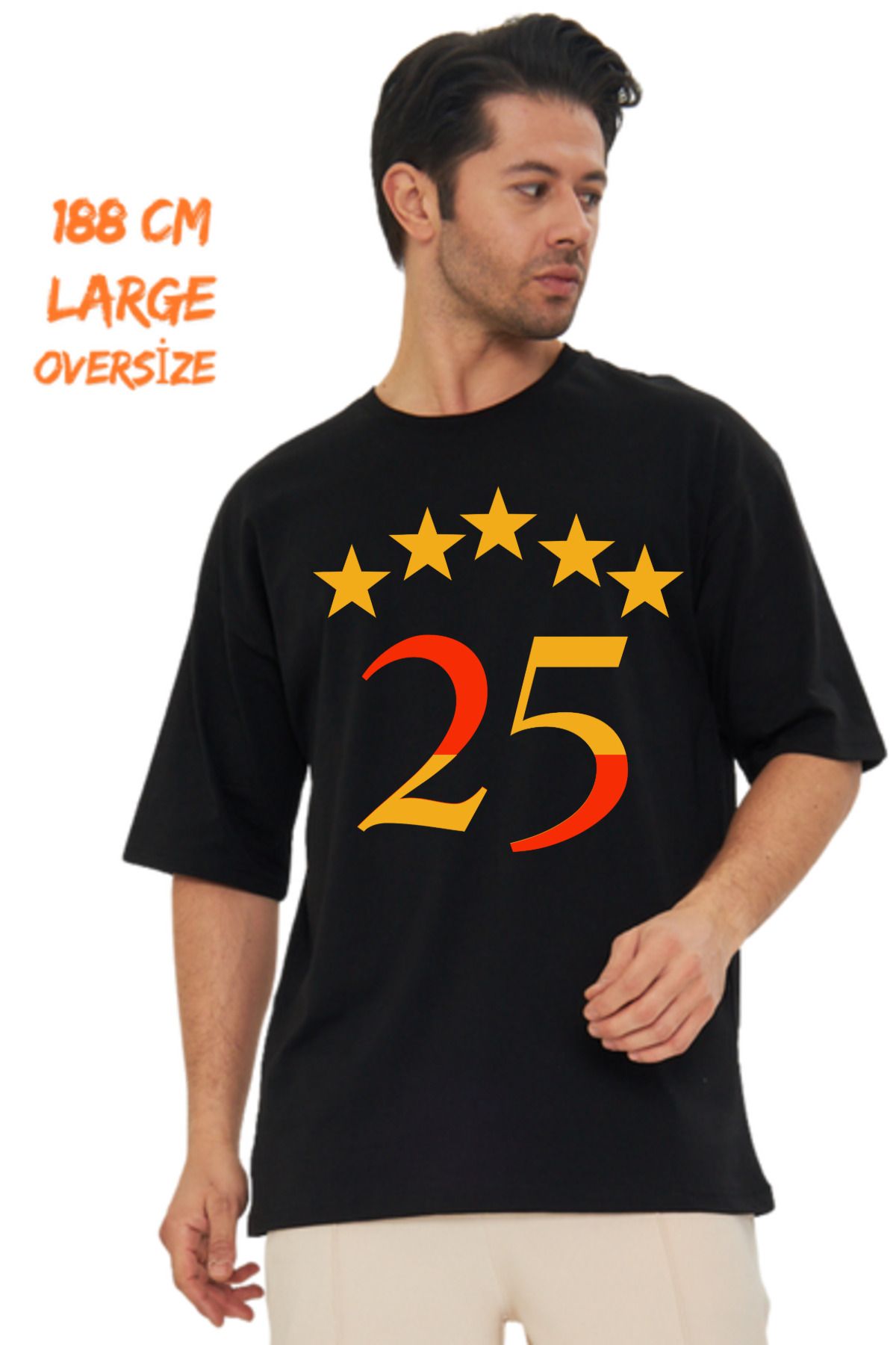 pxm DTF Baskılı Regular Tişört- Unisex "5 Yıldız"