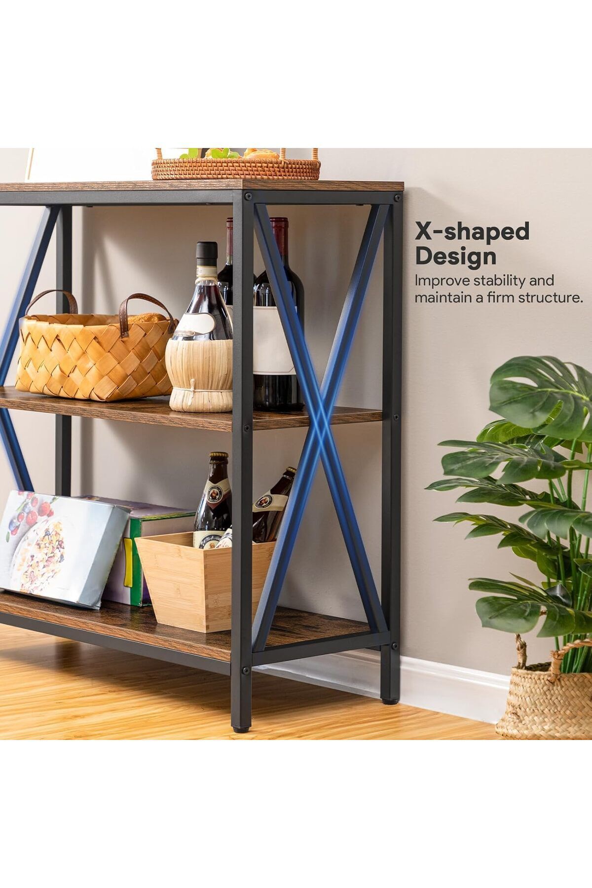 Generic-Wooden console table, modern multipurpose entryway table 4