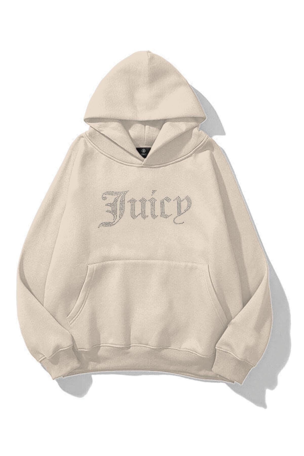 Boi Unisex Juicy Taş Baskılı Sweatshirt Taş