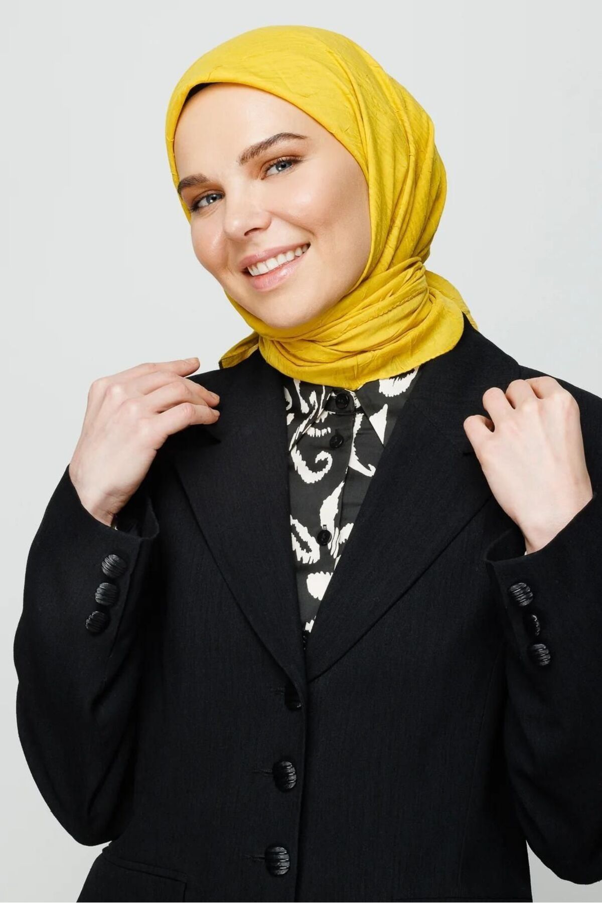 MENESSA Bambu Kraş Eşarp Sarı