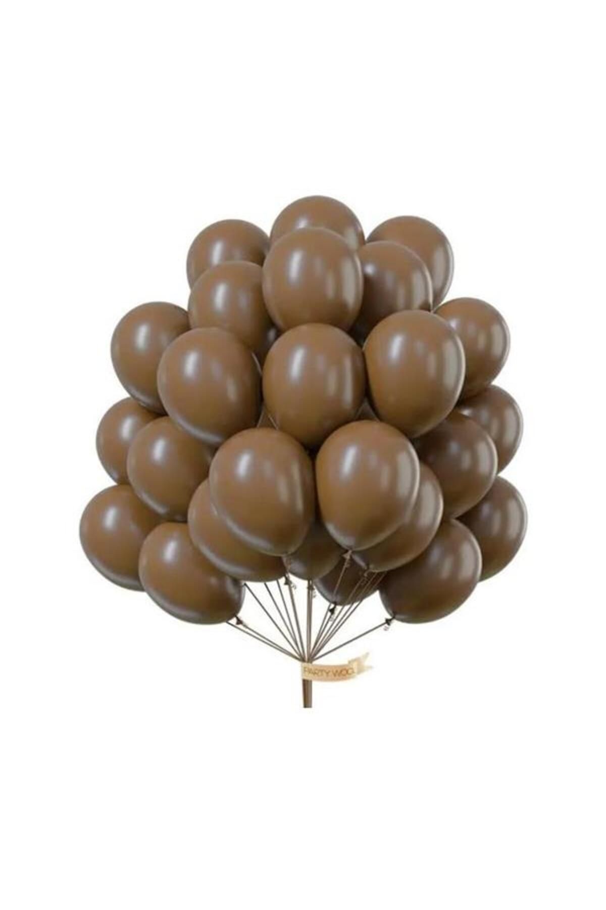 Onay Store 100 Adet Kahverengi Balon - Doğum Günü Konsepti - Parti Malzemeleri - Bride To Be Malzemeleri