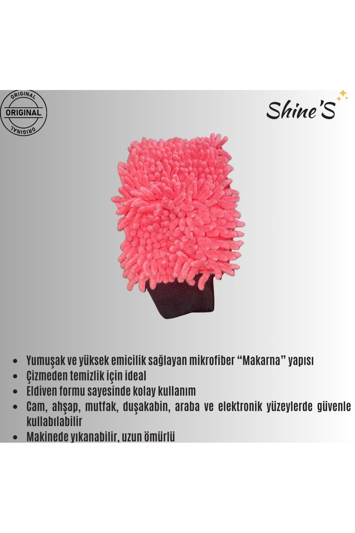 Shines Fabrika Satış Mağazası Shine'S 1 Adet Makarna Eldiven Duşakabin Temizliği, Oto temizleme Fayans temizleme mikrofiber