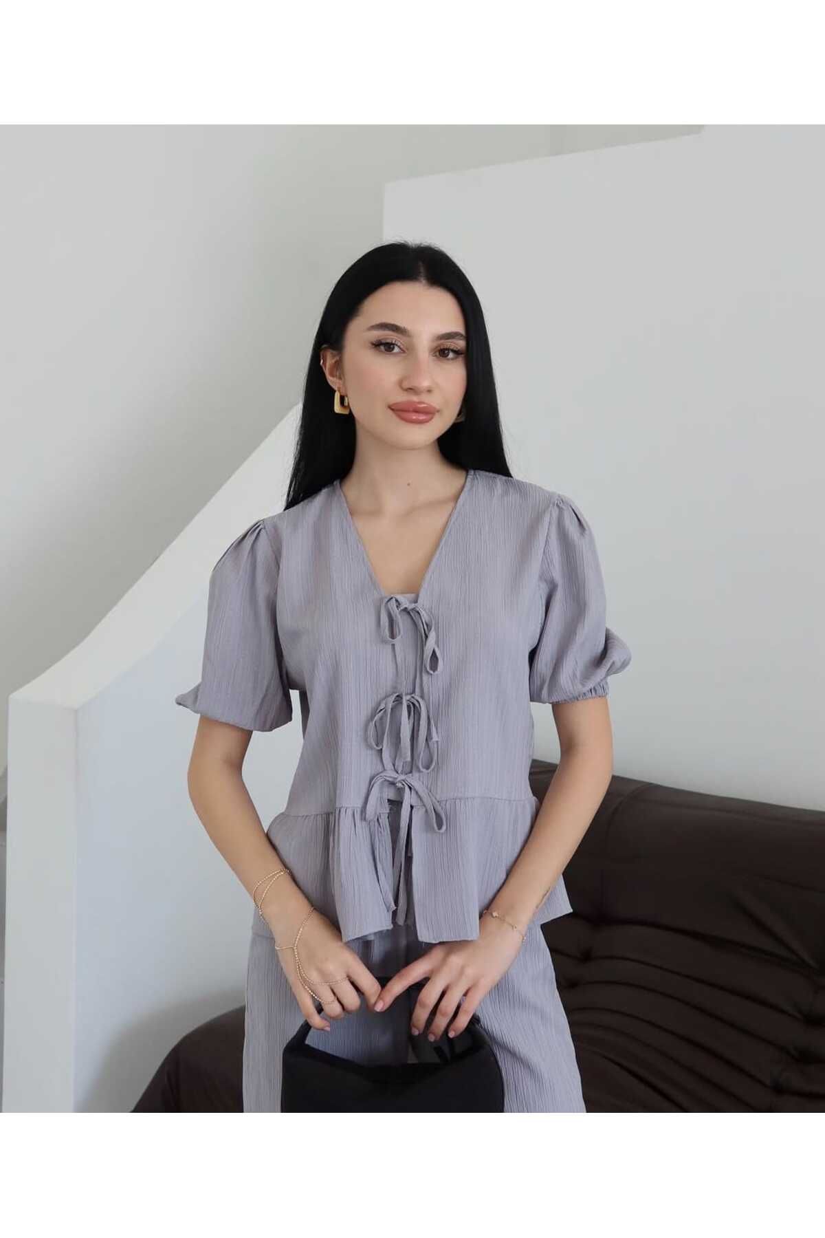 ARV MODA FASHİON THAT İNSPİRES Bağlama detaylı takım