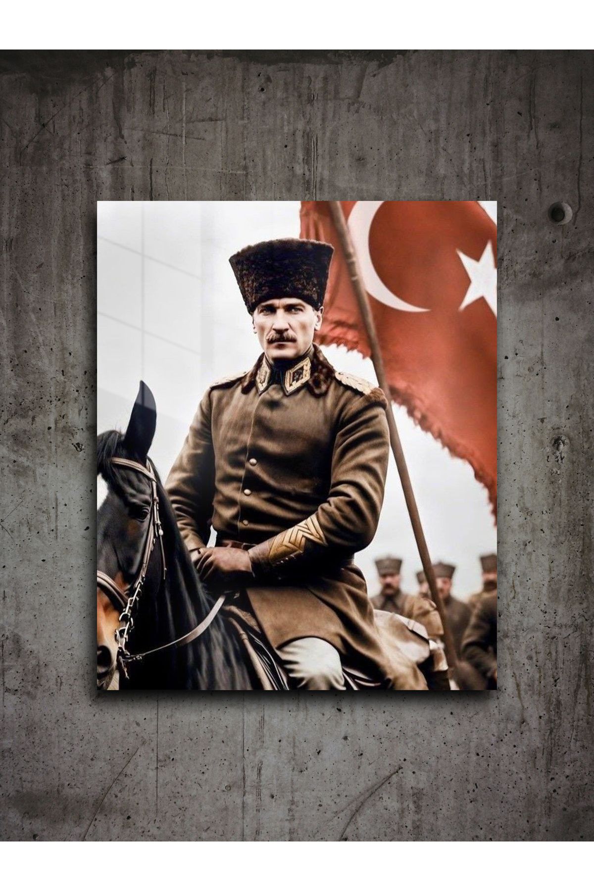 Home Atatürk Metal Tablo, Çerçevesiz HD Metal Poster.