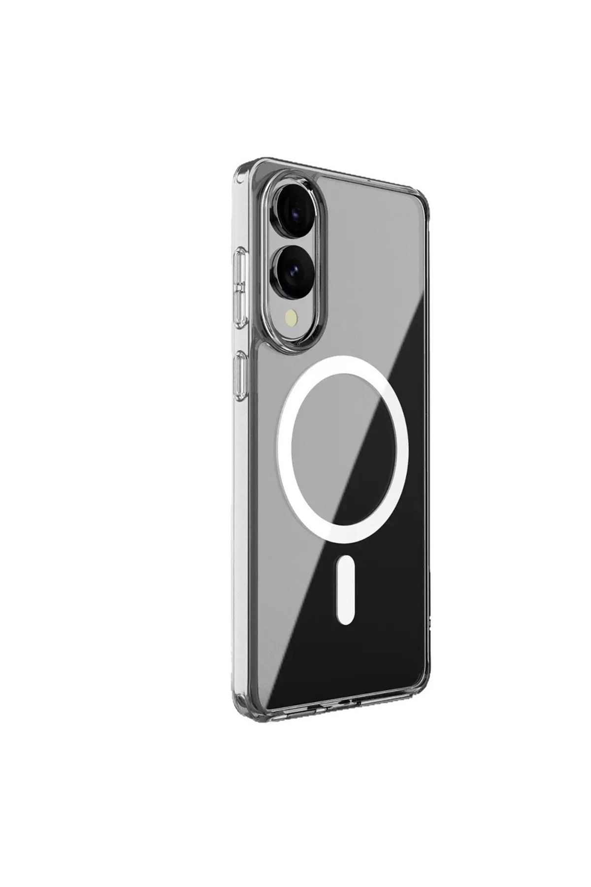 NANOSPACE Samsung Galaxy S25 Edge İle Uyumlu Kılıf Kamera Korumalı M-safe Sert PC Porto Kapak