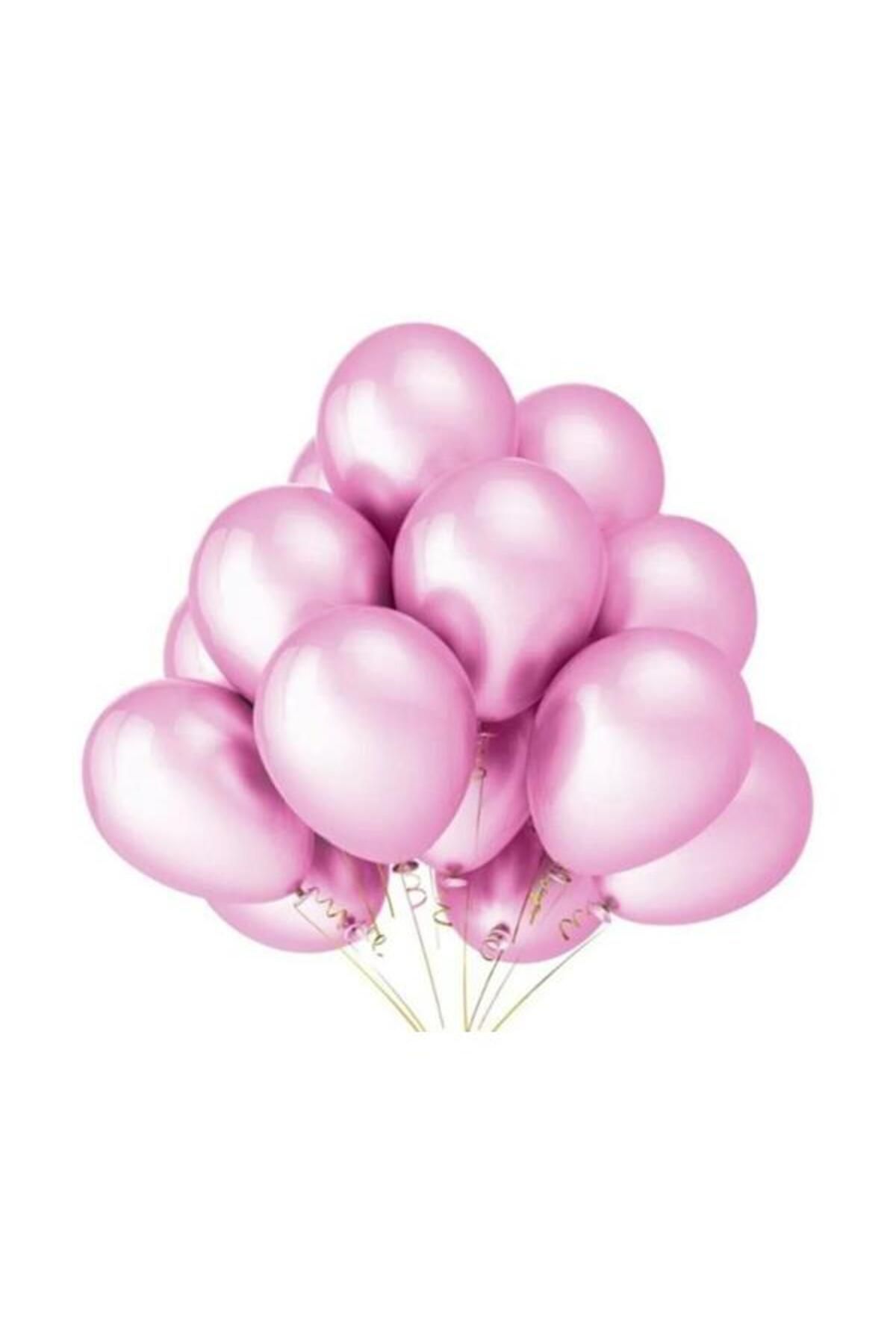 Onay Store 20 Adet Metalik Pembe Balon - Doğum Günü Konsepti - Parti Malzemeleri - Bride To Be Malzemeleri