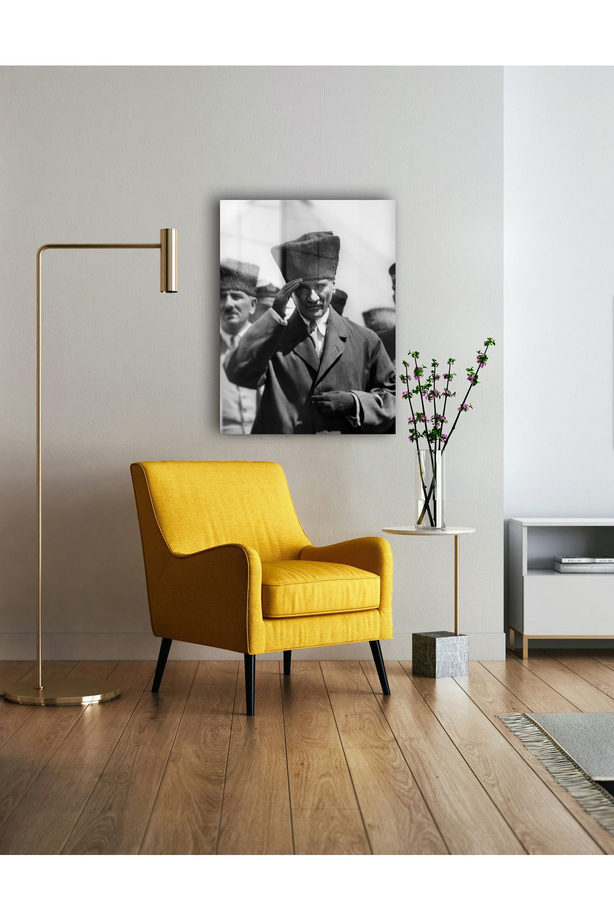 Home Atatürk Metal Tablo, Çerçevesiz Hd Metal Poster