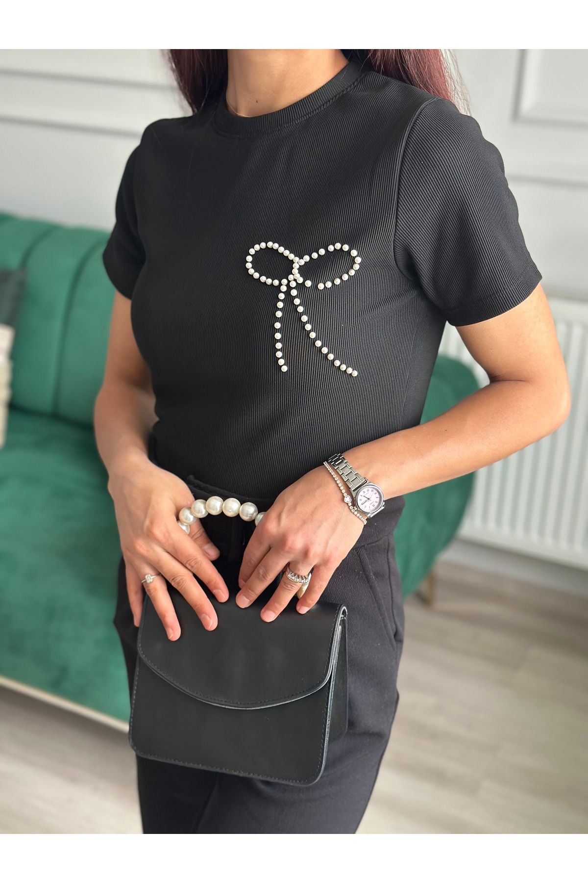 Moonshe Fiyonklu detaylı bluz