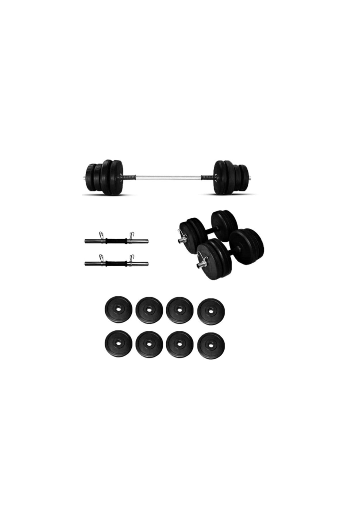 SerenityHaven Borçin 25 Kg Halter-dambıl Seti- Ağırlık Seti-vücut Geliştirme Seti