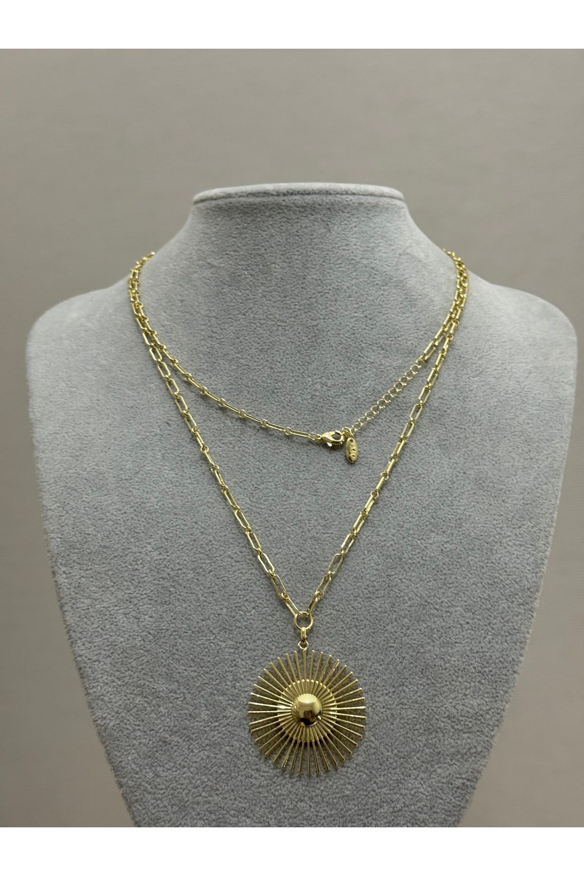 XUPING JEWELRY 18K güneş figürlü gold kolye paslanmaz kararmaz