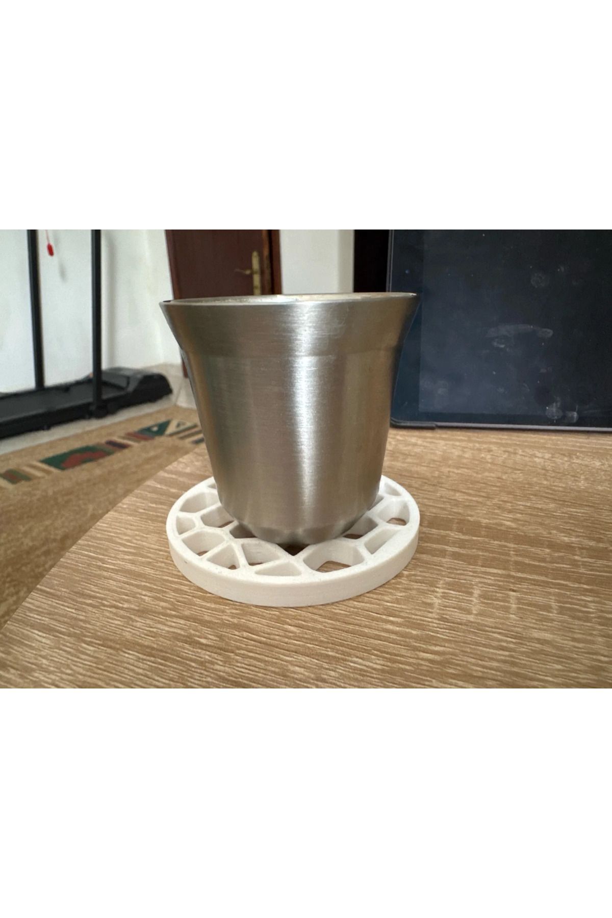 3DBU BARDAK ALTLIĞI - BEYAZ - 5Lİ