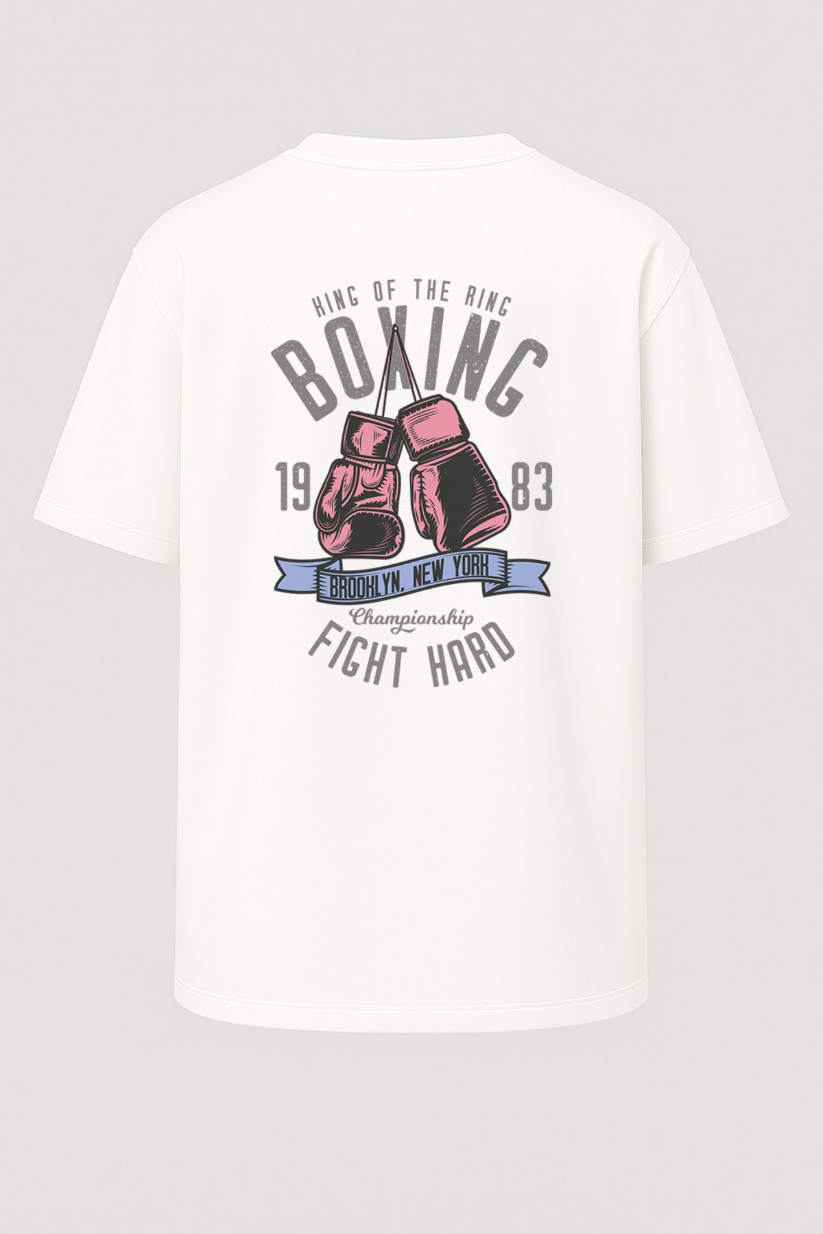 nirvoda Oversize Boks Brooklyn Baskılı Unisex Tişört